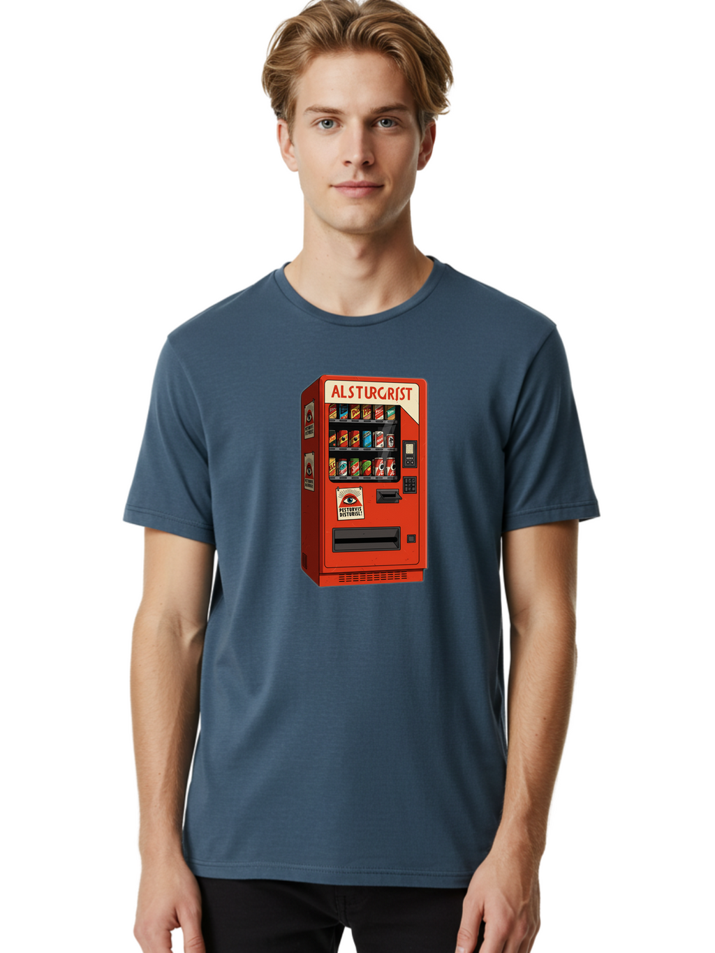 Alsturgrist-Vending-Machine Men'S Graphic Tee, 100% Cotton, Comfortable Casual Summer Wear, Machine Washable, Vintage Camera, Old Camera, Antique Camera, Black Camera, Classic Photography, Photography Equipment, Nostalgic Device, Film Camera, Baj933