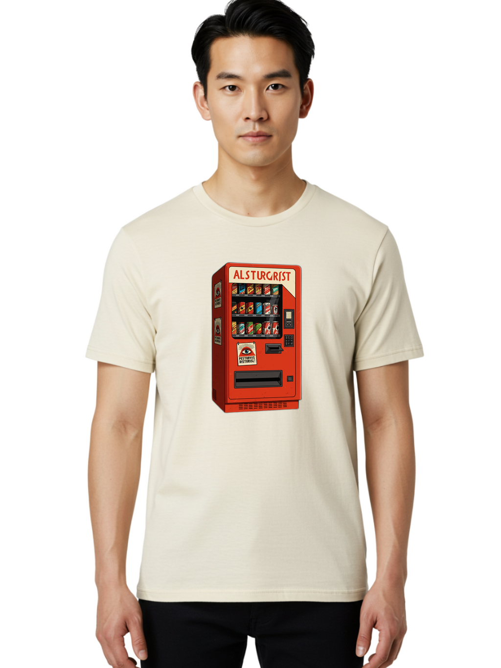 Alsturgrist-Vending-Machine Men'S Graphic Tee, 100% Cotton, Comfortable Casual Summer Wear, Machine Washable, Vintage Camera, Old Camera, Antique Camera, Black Camera, Classic Photography, Photography Equipment, Nostalgic Device, Film Camera, Baj933