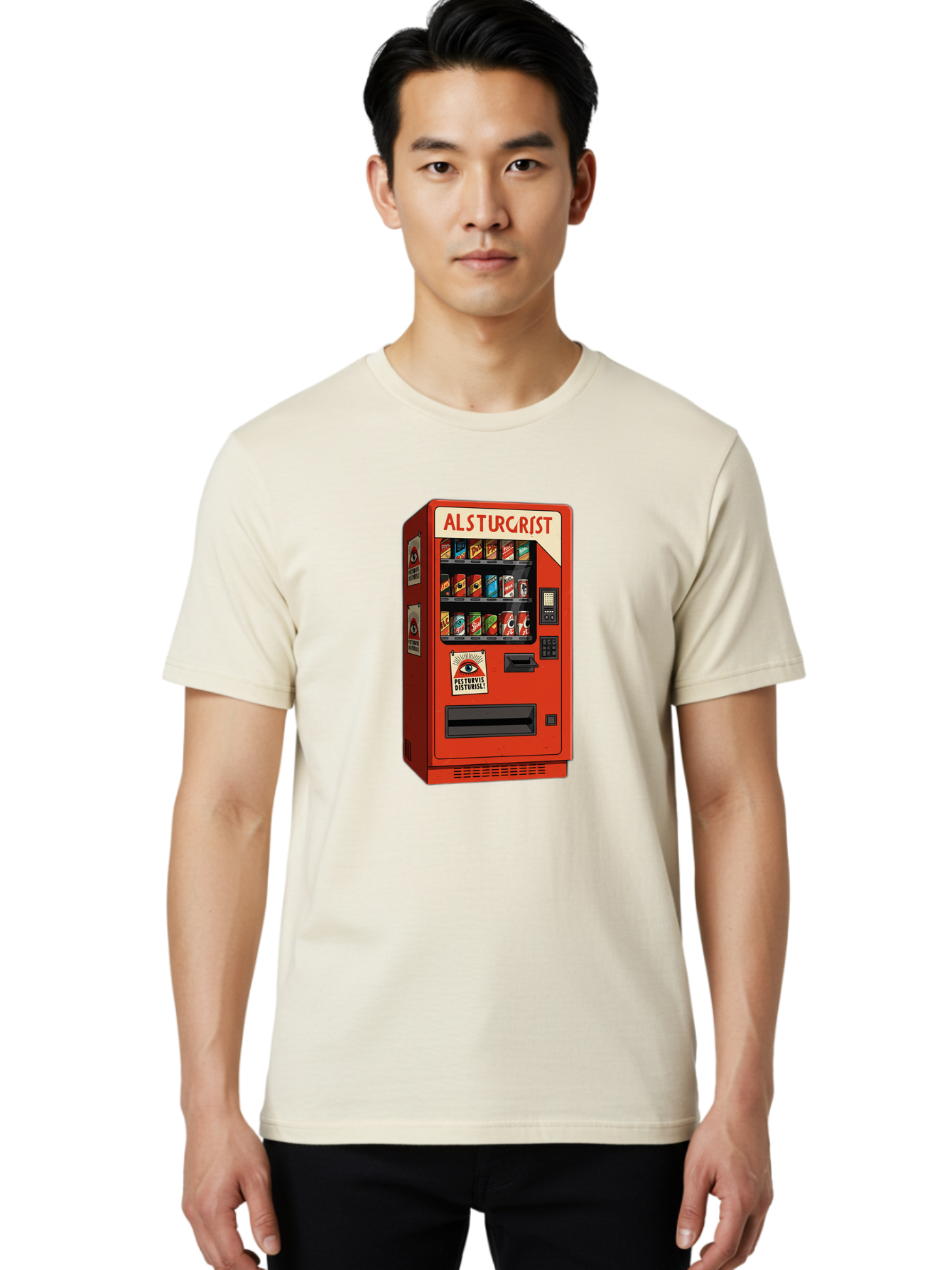 Alsturgrist-Vending-Machine Men'S Graphic Tee, 100% Cotton, Comfortable Casual Summer Wear, Machine Washable, Vintage Camera, Old Camera, Antique Camera, Black Camera, Classic Photography, Photography Equipment, Nostalgic Device, Film Camera, Baj933