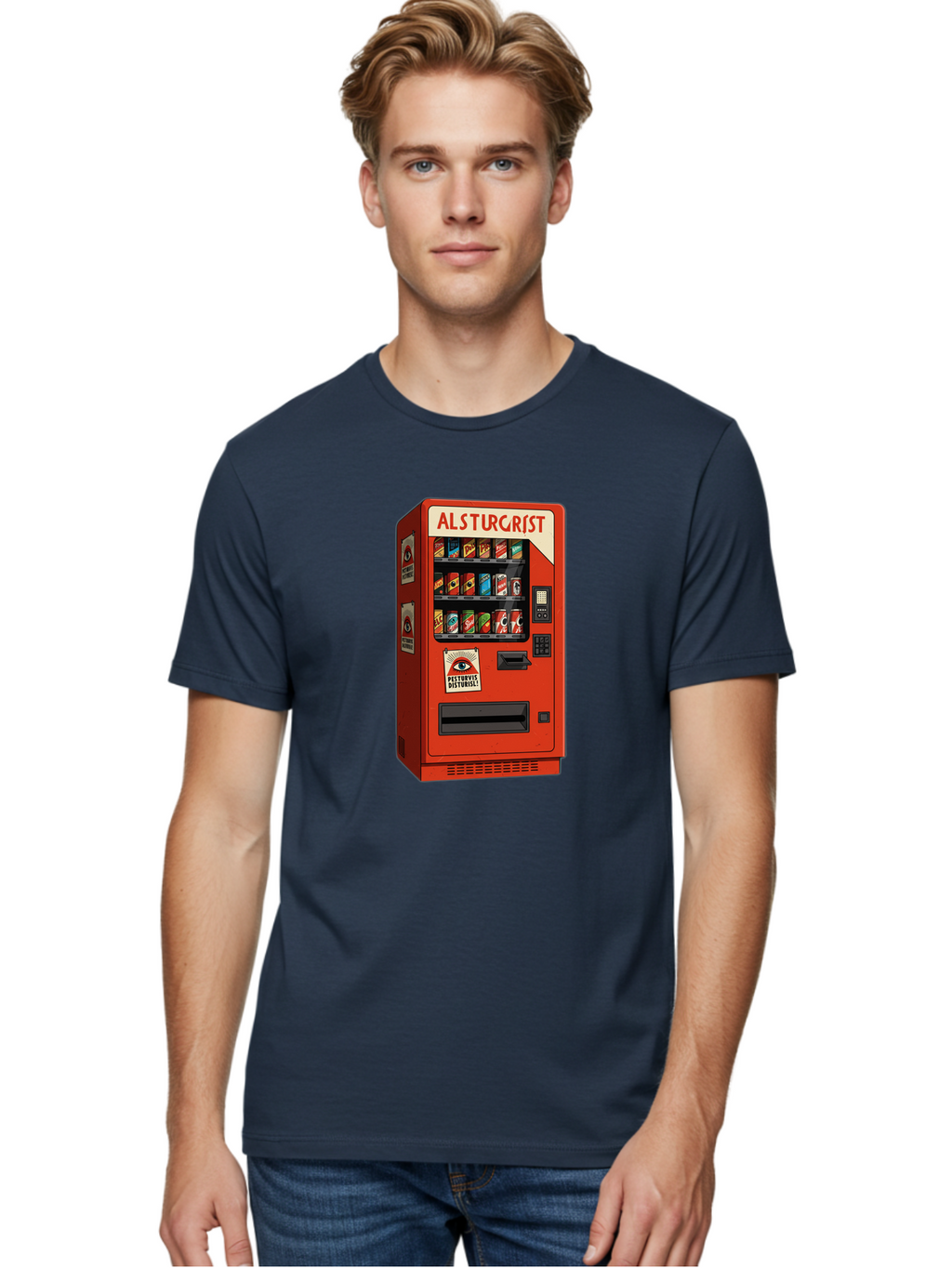 Alsturgrist-Vending-Machine Men'S Graphic Tee, 100% Cotton, Comfortable Casual Summer Wear, Machine Washable, Vintage Camera, Old Camera, Antique Camera, Black Camera, Classic Photography, Photography Equipment, Nostalgic Device, Film Camera, Baj933