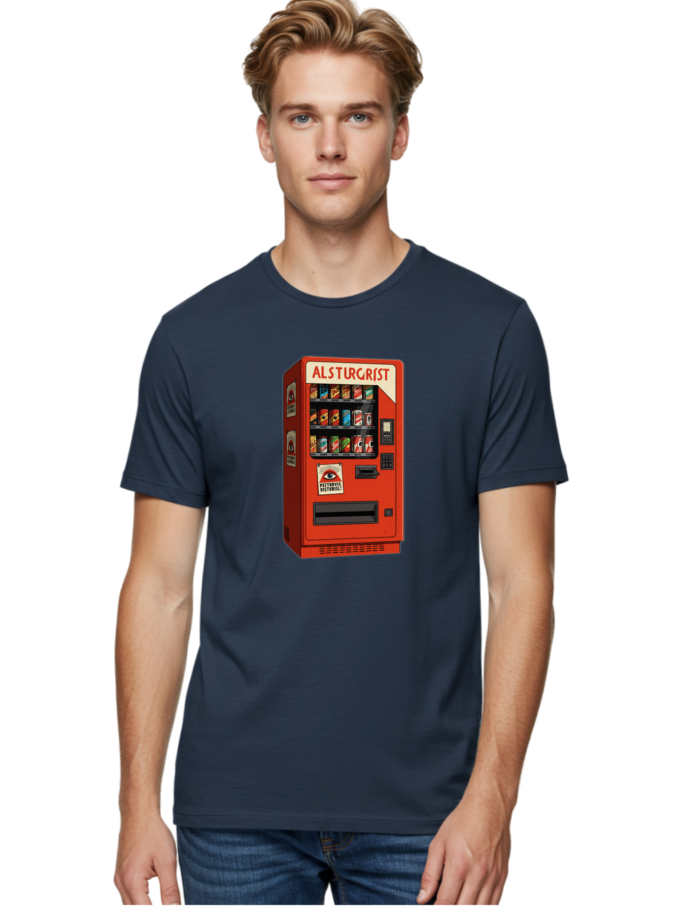 Alsturgrist-Vending-Machine Men'S Graphic Tee, 100% Cotton, Comfortable Casual Summer Wear, Machine Washable, Vintage Camera, Old Camera, Antique Camera, Black Camera, Classic Photography, Photography Equipment, Nostalgic Device, Film Camera, Baj933