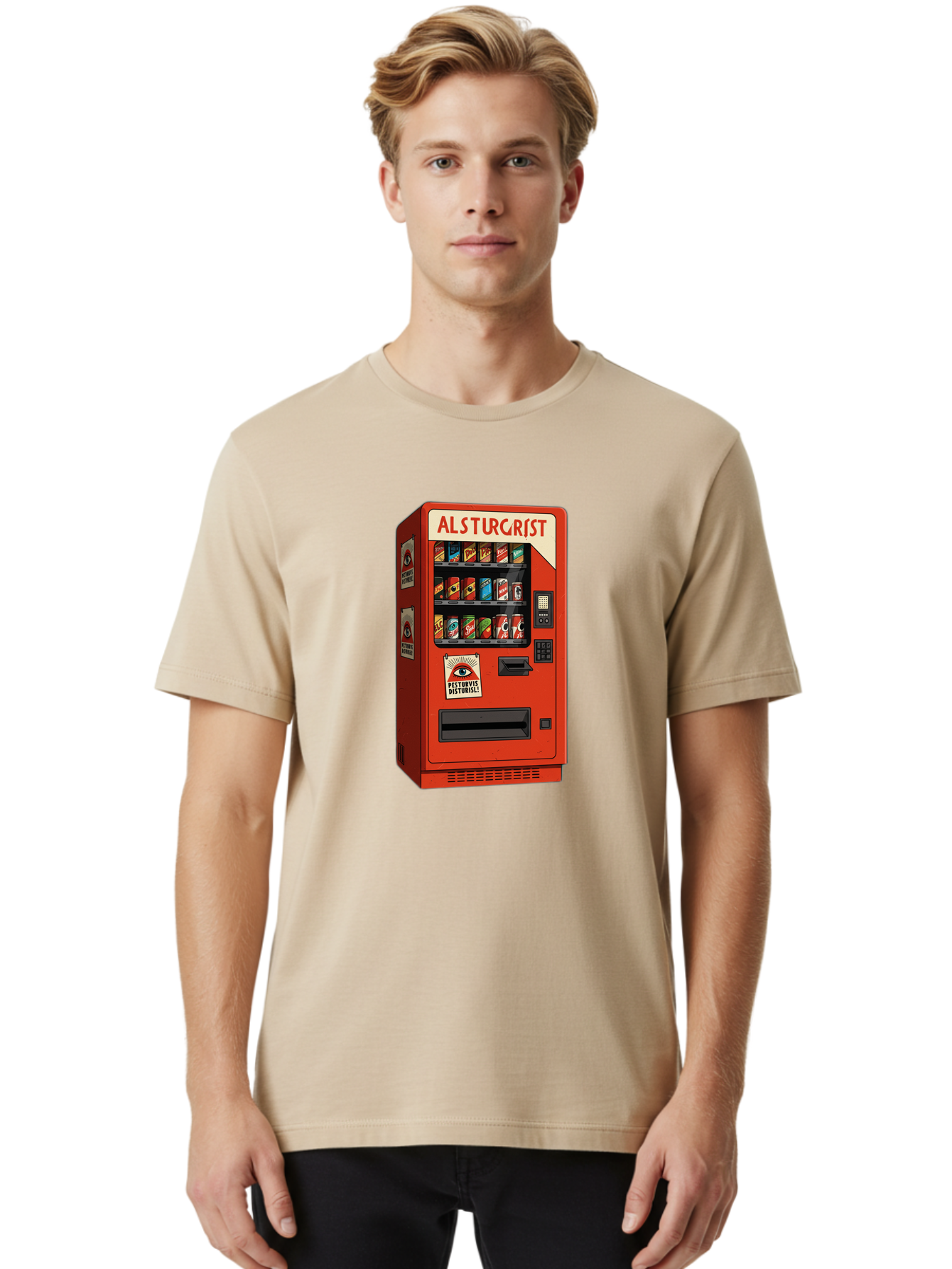 Alsturgrist-Vending-Machine Men'S Graphic Tee, 100% Cotton, Comfortable Casual Summer Wear, Machine Washable, Vintage Camera, Old Camera, Antique Camera, Black Camera, Classic Photography, Photography Equipment, Nostalgic Device, Film Camera, Baj933