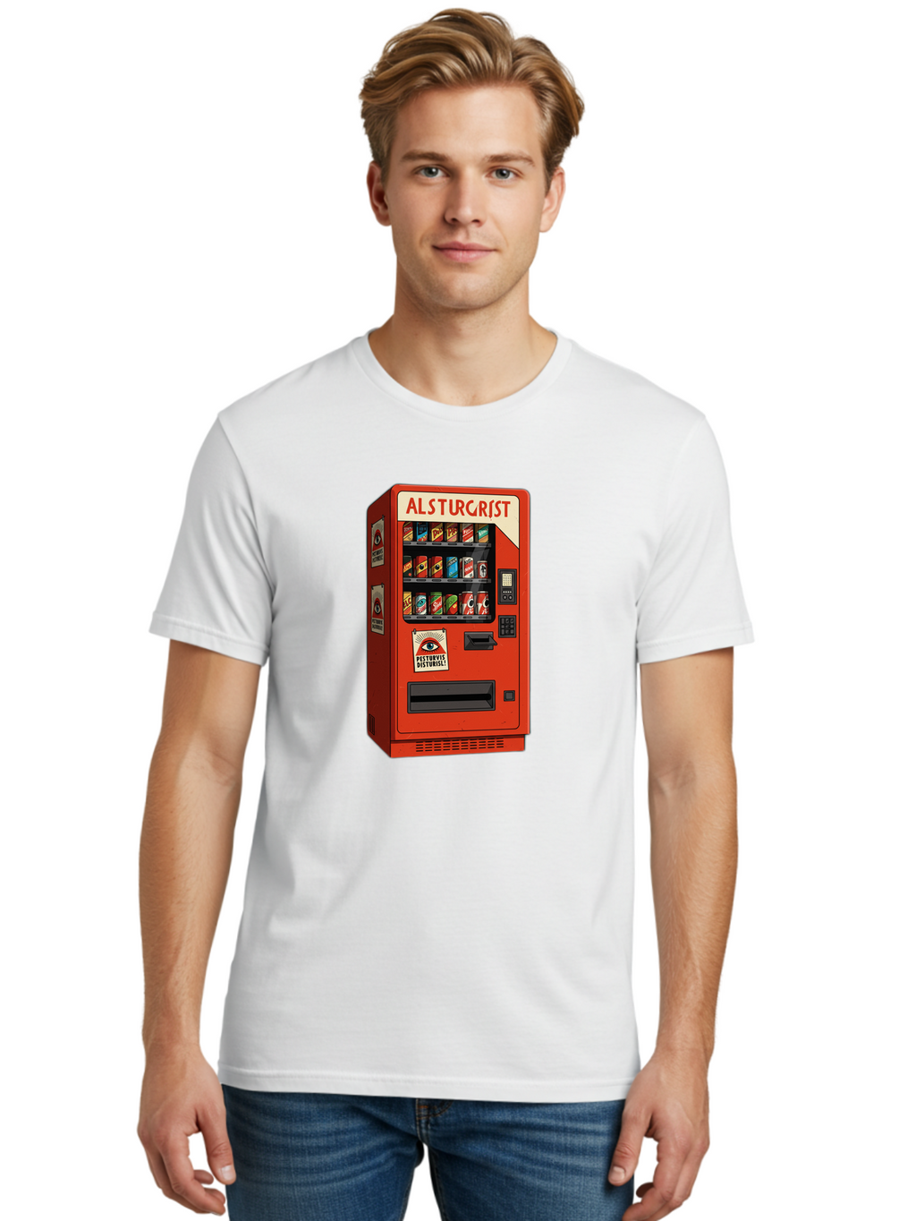 Alsturgrist-Vending-Machine Men'S Graphic Tee, 100% Cotton, Comfortable Casual Summer Wear, Machine Washable, Vintage Camera, Old Camera, Antique Camera, Black Camera, Classic Photography, Photography Equipment, Nostalgic Device, Film Camera, Baj933