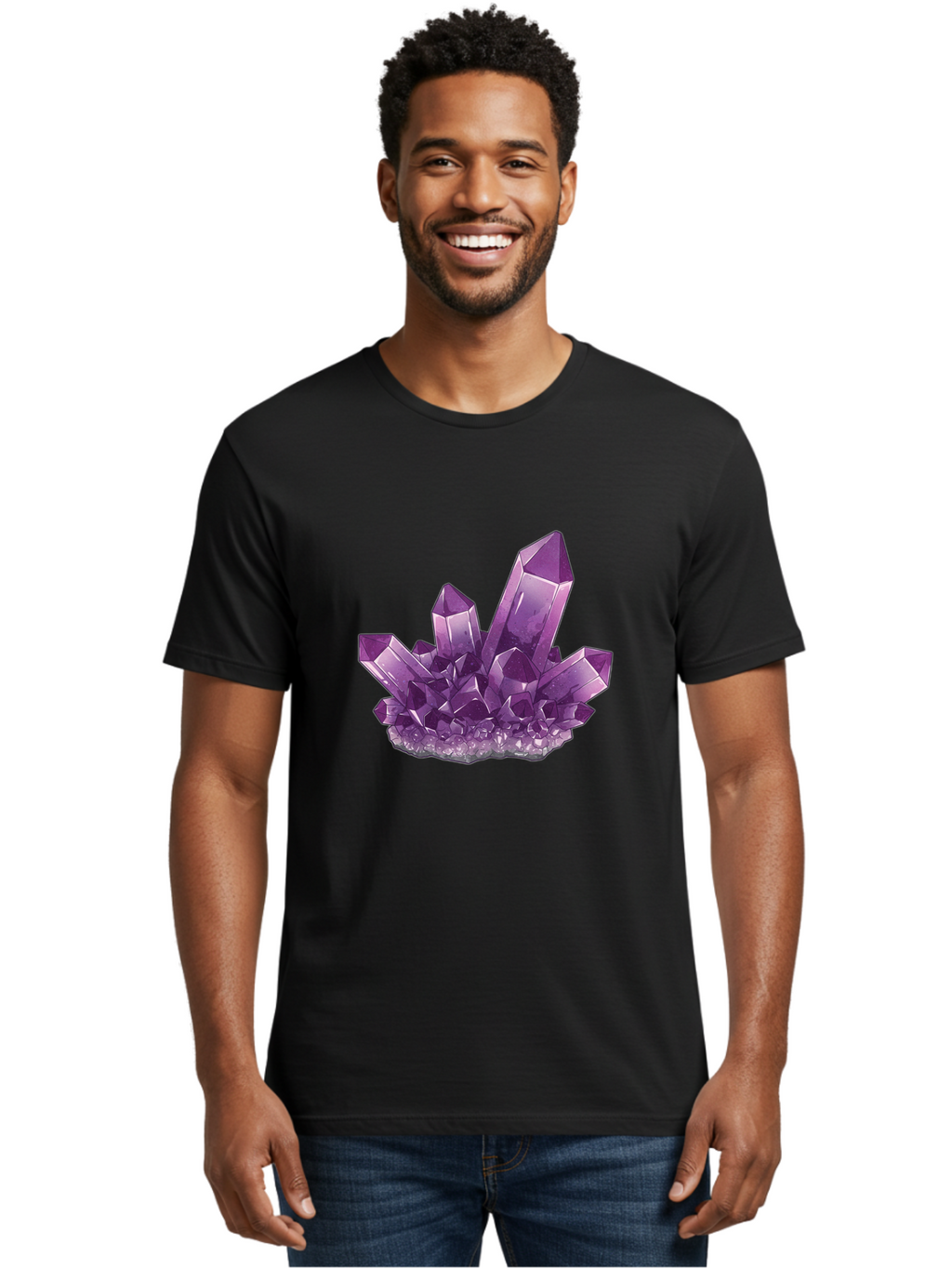 Amethyst-Cluster Men'S Graphic Tee, 100% Cotton, Comfortable Casual Summer Wear, Machine Washable, Vintage Camera, Old Camera, Antique Camera, Black Camera, Classic Photography, Photography Equipment, Nostalgic Device, Film Camera, Camera Art Baj934
