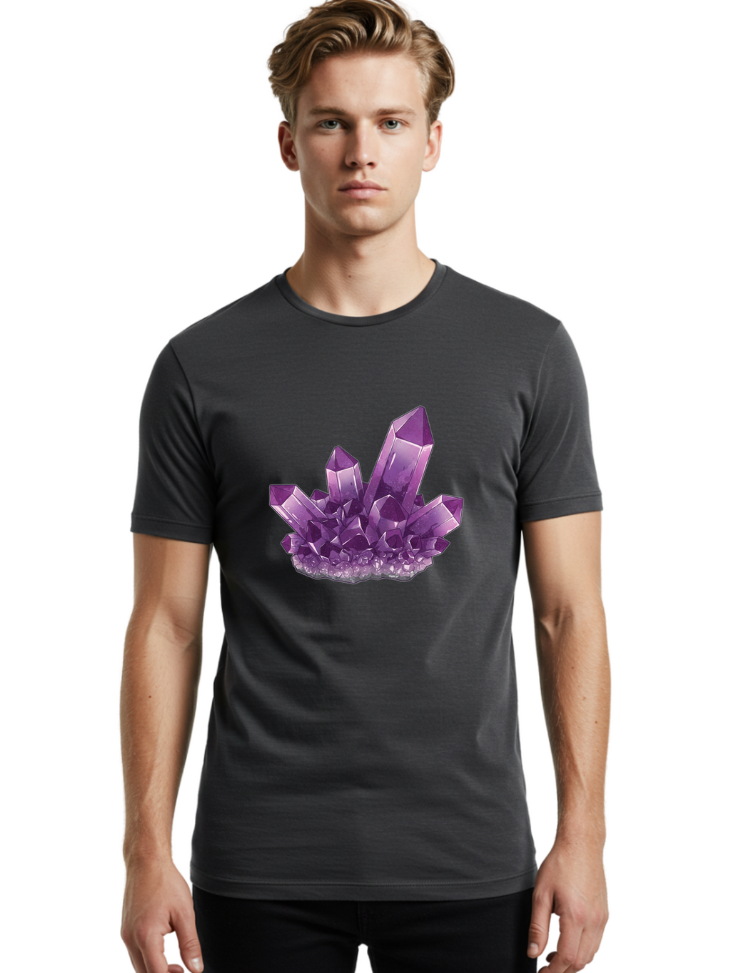 Amethyst-Cluster Men'S Graphic Tee, 100% Cotton, Comfortable Casual Summer Wear, Machine Washable, Vintage Camera, Old Camera, Antique Camera, Black Camera, Classic Photography, Photography Equipment, Nostalgic Device, Film Camera, Camera Art Baj934