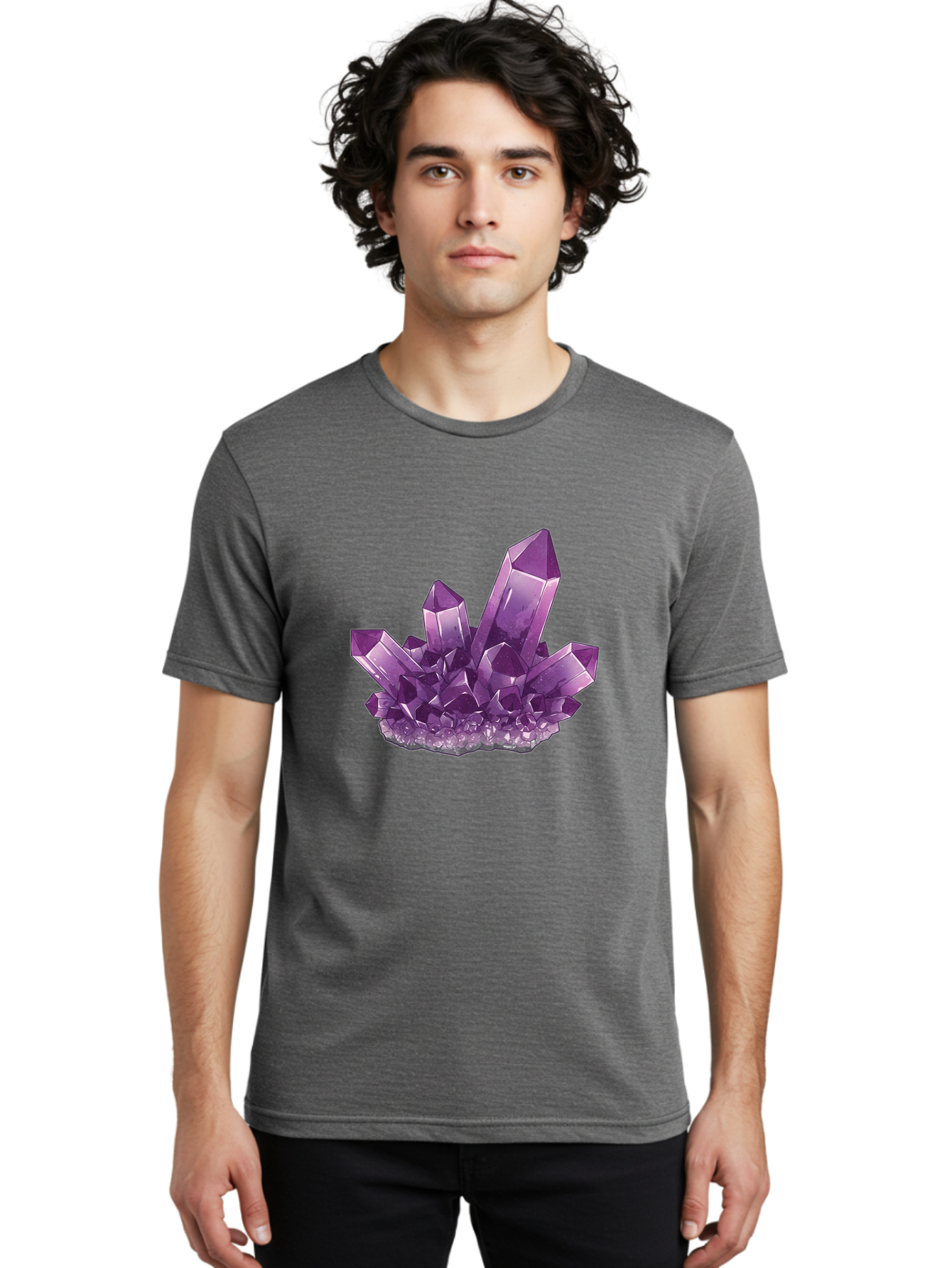 Amethyst-Cluster Men'S Graphic Tee, 100% Cotton, Comfortable Casual Summer Wear, Machine Washable, Vintage Camera, Old Camera, Antique Camera, Black Camera, Classic Photography, Photography Equipment, Nostalgic Device, Film Camera, Camera Art Baj934