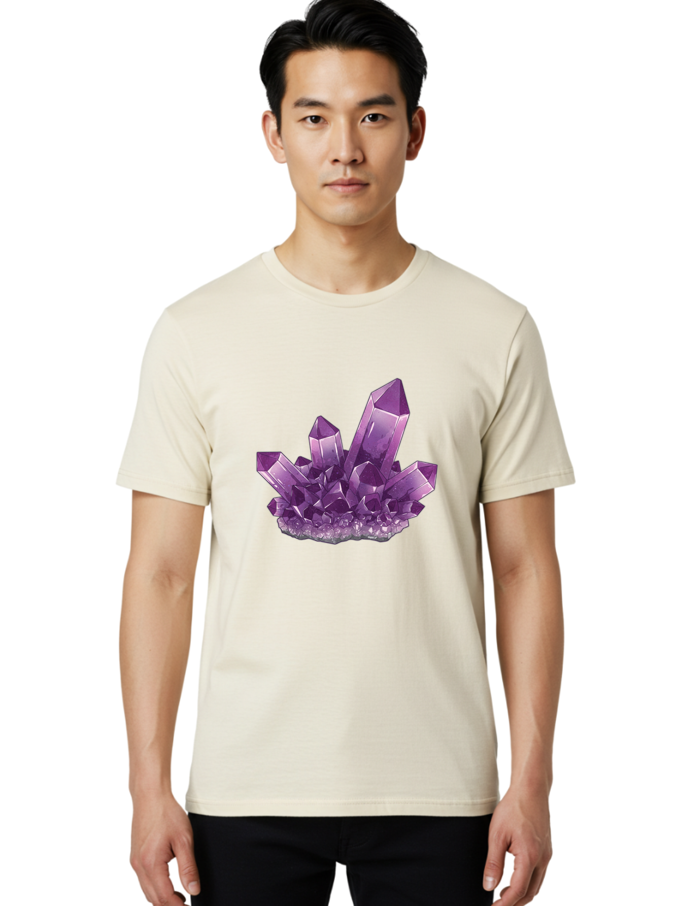 Amethyst-Cluster Men'S Graphic Tee, 100% Cotton, Comfortable Casual Summer Wear, Machine Washable, Vintage Camera, Old Camera, Antique Camera, Black Camera, Classic Photography, Photography Equipment, Nostalgic Device, Film Camera, Camera Art Baj934