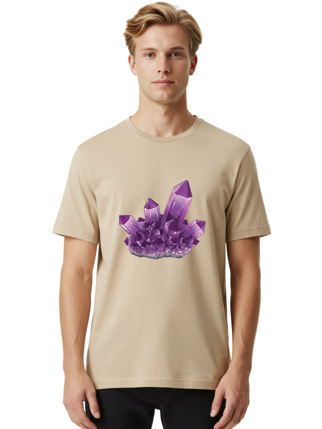 Amethyst-Cluster Men'S Graphic Tee, 100% Cotton, Comfortable Casual Summer Wear, Machine Washable, Vintage Camera, Old Camera, Antique Camera, Black Camera, Classic Photography, Photography Equipment, Nostalgic Device, Film Camera, Camera Art Baj934