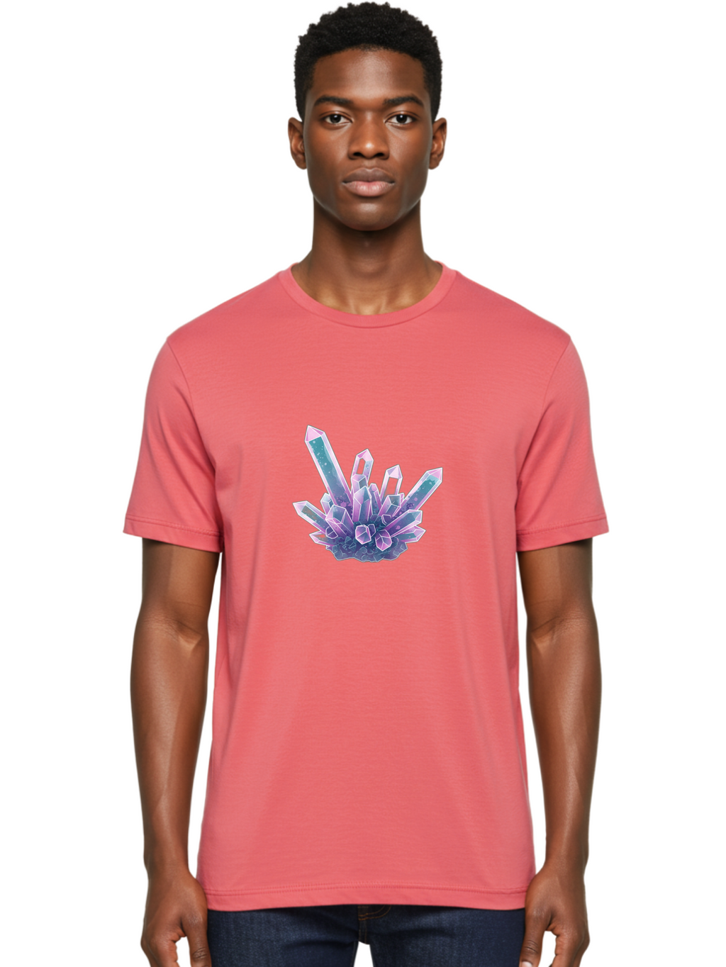 Amethyst-Crystal-Cluster Men'S Graphic Tee, 100% Cotton, Comfortable Casual Summer Wear, Machine Washable, Vintage Camera, Old Camera, Antique Camera, Black Camera, Classic Photography, Photography Equipment, Nostalgic Device, Film Camera, Baj936