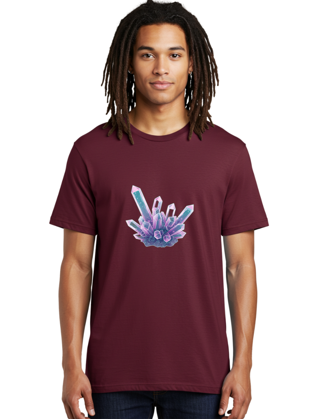 Amethyst-Crystal-Cluster Men'S Graphic Tee, 100% Cotton, Comfortable Casual Summer Wear, Machine Washable, Vintage Camera, Old Camera, Antique Camera, Black Camera, Classic Photography, Photography Equipment, Nostalgic Device, Film Camera, Baj936