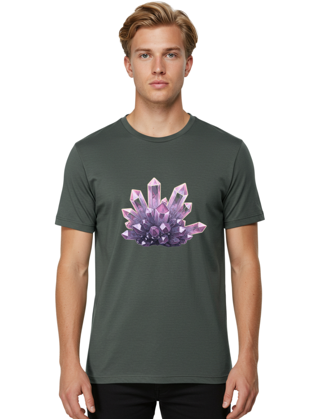 Amethyst-Geode Men'S Graphic Tee, 100% Cotton, Comfortable Casual Summer Wear, Machine Washable, Vintage Camera, Old Camera, Antique Camera, Black Camera, Classic Photography, Photography Equipment, Nostalgic Device, Film Camera, Camera Art Baj938