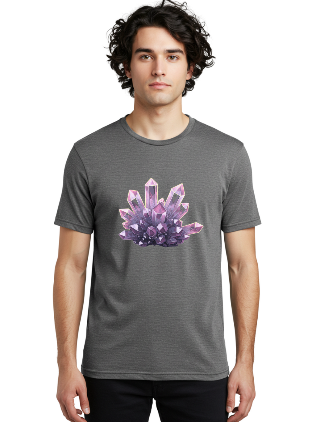 Amethyst-Geode Men'S Graphic Tee, 100% Cotton, Comfortable Casual Summer Wear, Machine Washable, Vintage Camera, Old Camera, Antique Camera, Black Camera, Classic Photography, Photography Equipment, Nostalgic Device, Film Camera, Camera Art Baj938