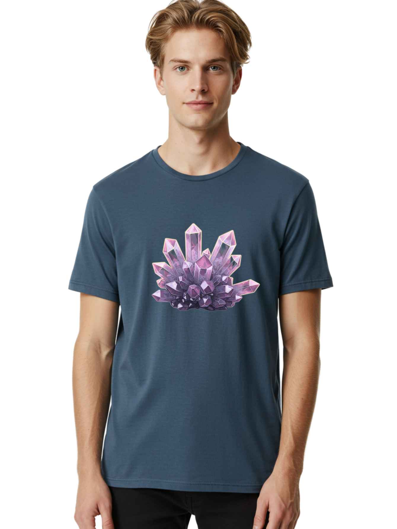 Amethyst-Geode Men'S Graphic Tee, 100% Cotton, Comfortable Casual Summer Wear, Machine Washable, Vintage Camera, Old Camera, Antique Camera, Black Camera, Classic Photography, Photography Equipment, Nostalgic Device, Film Camera, Camera Art Baj938