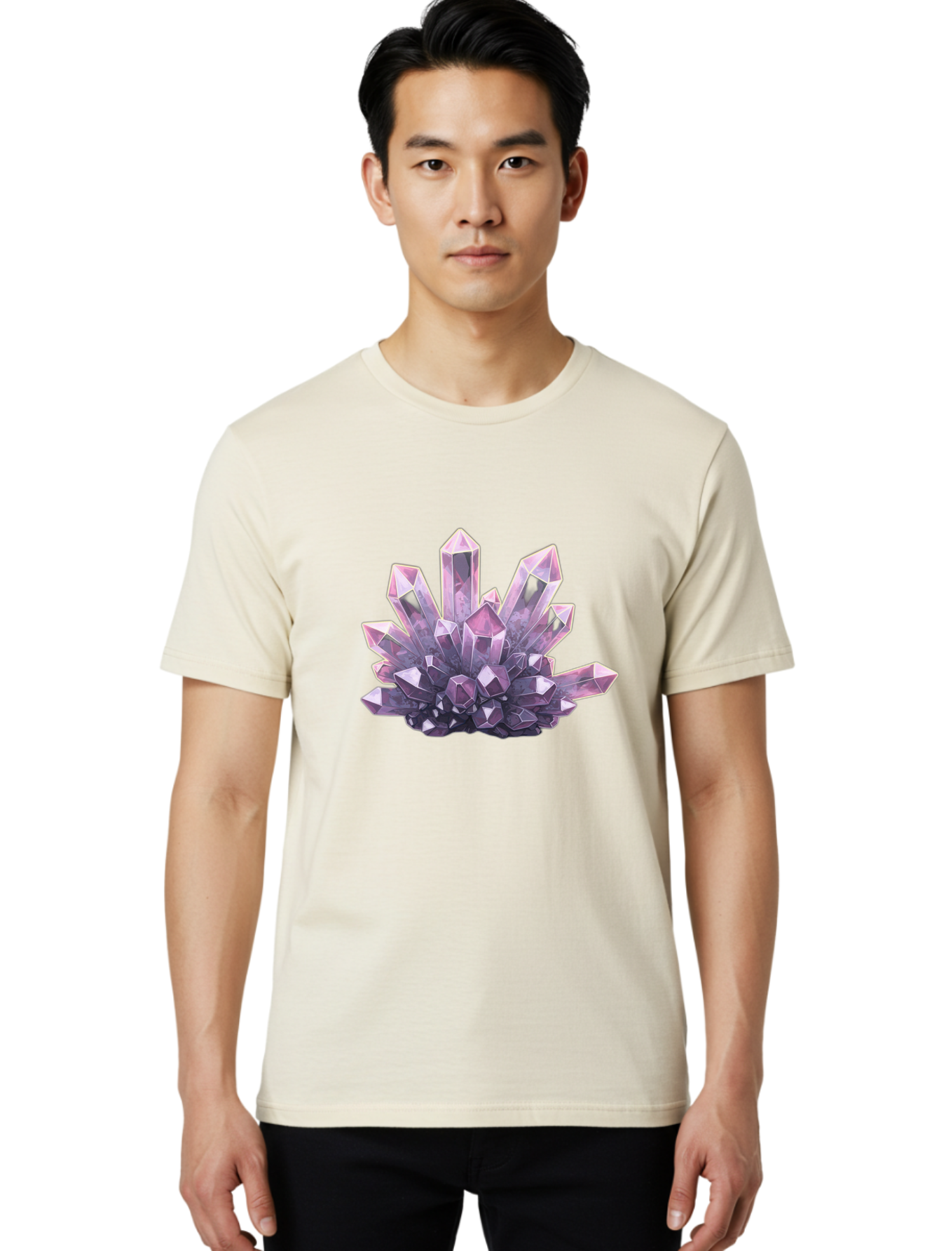 Amethyst-Geode Men'S Graphic Tee, 100% Cotton, Comfortable Casual Summer Wear, Machine Washable, Vintage Camera, Old Camera, Antique Camera, Black Camera, Classic Photography, Photography Equipment, Nostalgic Device, Film Camera, Camera Art Baj938