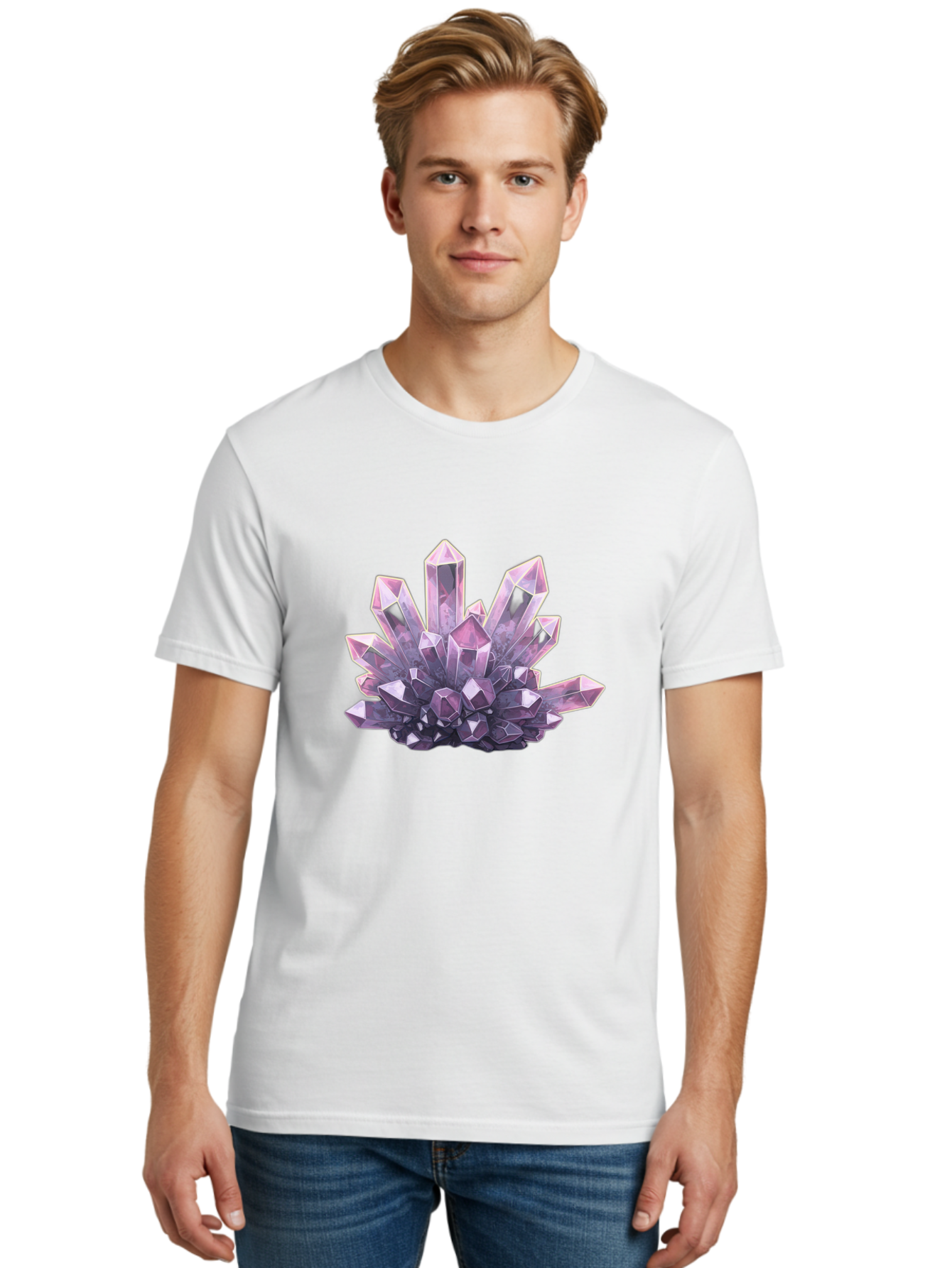 Amethyst-Geode Men'S Graphic Tee, 100% Cotton, Comfortable Casual Summer Wear, Machine Washable, Vintage Camera, Old Camera, Antique Camera, Black Camera, Classic Photography, Photography Equipment, Nostalgic Device, Film Camera, Camera Art Baj938