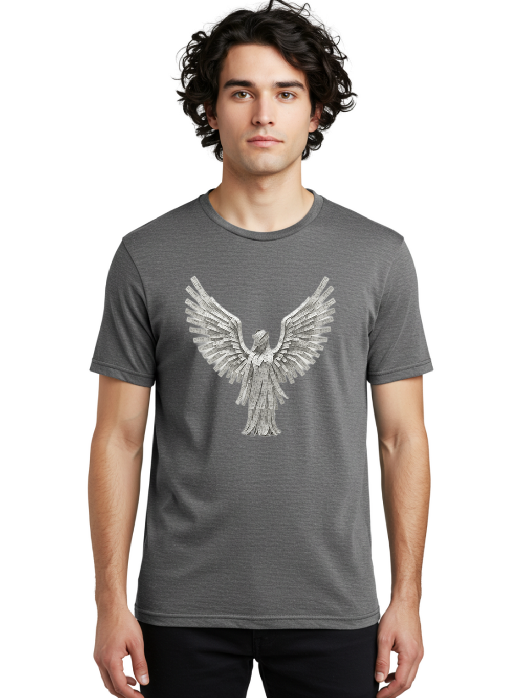 Angel-Origami-1 Men'S Graphic Tee, 100% Cotton, Comfortable Casual Summer Wear, Machine Washable, Vintage Camera, Old Camera, Antique Camera, Black Camera, Classic Photography, Photography Equipment, Nostalgic Device, Film Camera, Camera Art Baj939