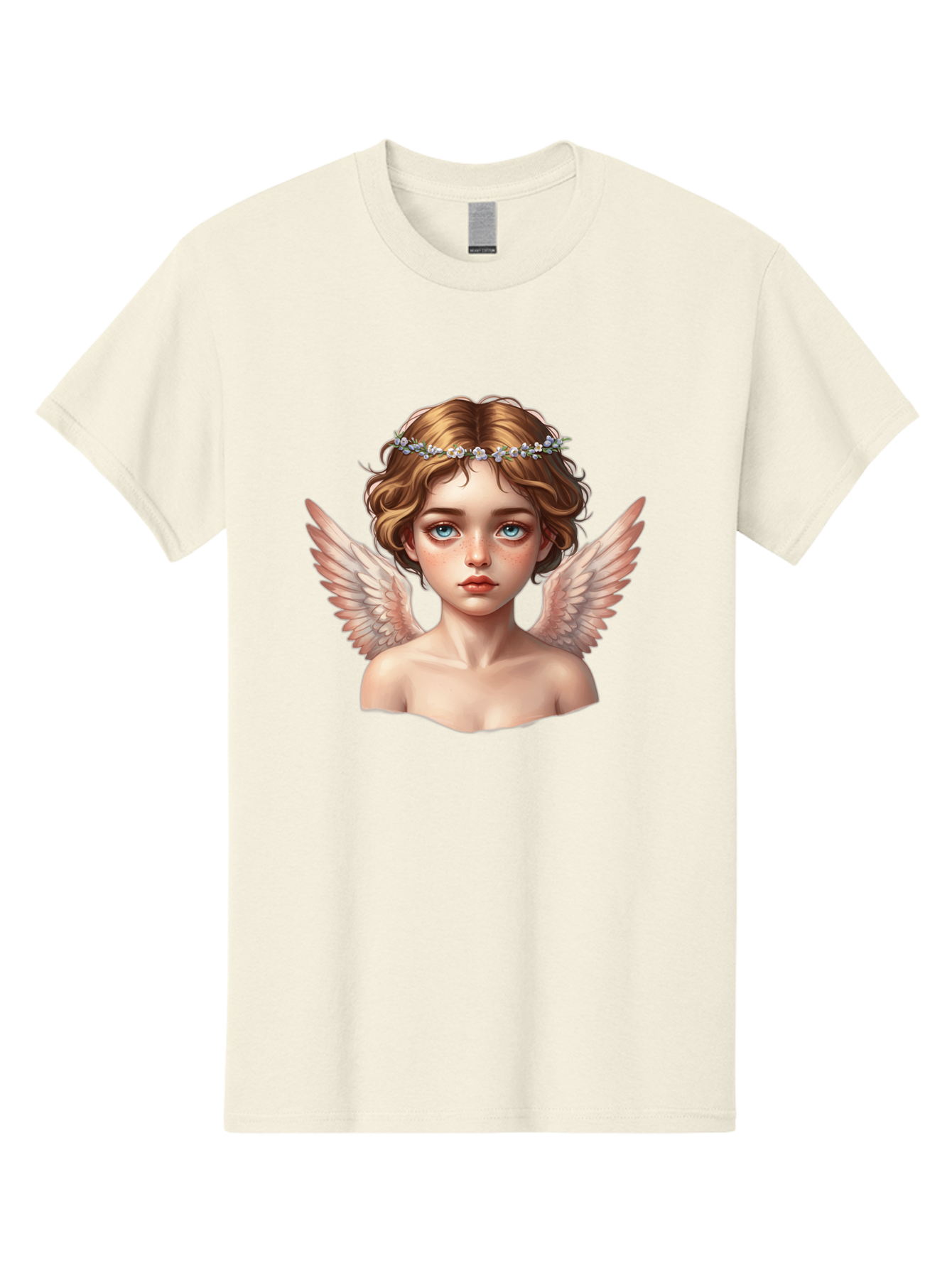 Angel-Portrait-1 Men'S Graphic Tee, 100% Cotton, Comfortable Casual Summer Wear, Machine Washable, Vintage Camera, Old Camera, Antique Camera, Black Camera, Classic Photography, Photography Equipment, Nostalgic Device, Film Camera, Camera Art Baj941