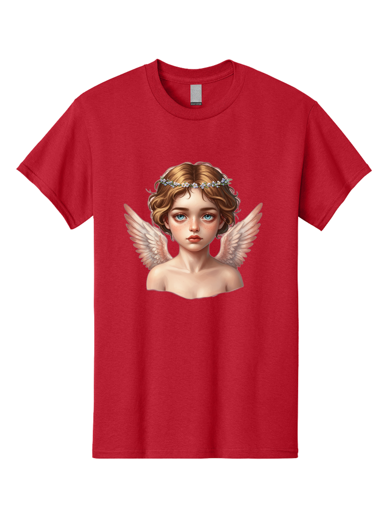 Angel-Portrait-1 Men'S Graphic Tee, 100% Cotton, Comfortable Casual Summer Wear, Machine Washable, Vintage Camera, Old Camera, Antique Camera, Black Camera, Classic Photography, Photography Equipment, Nostalgic Device, Film Camera, Camera Art Baj941