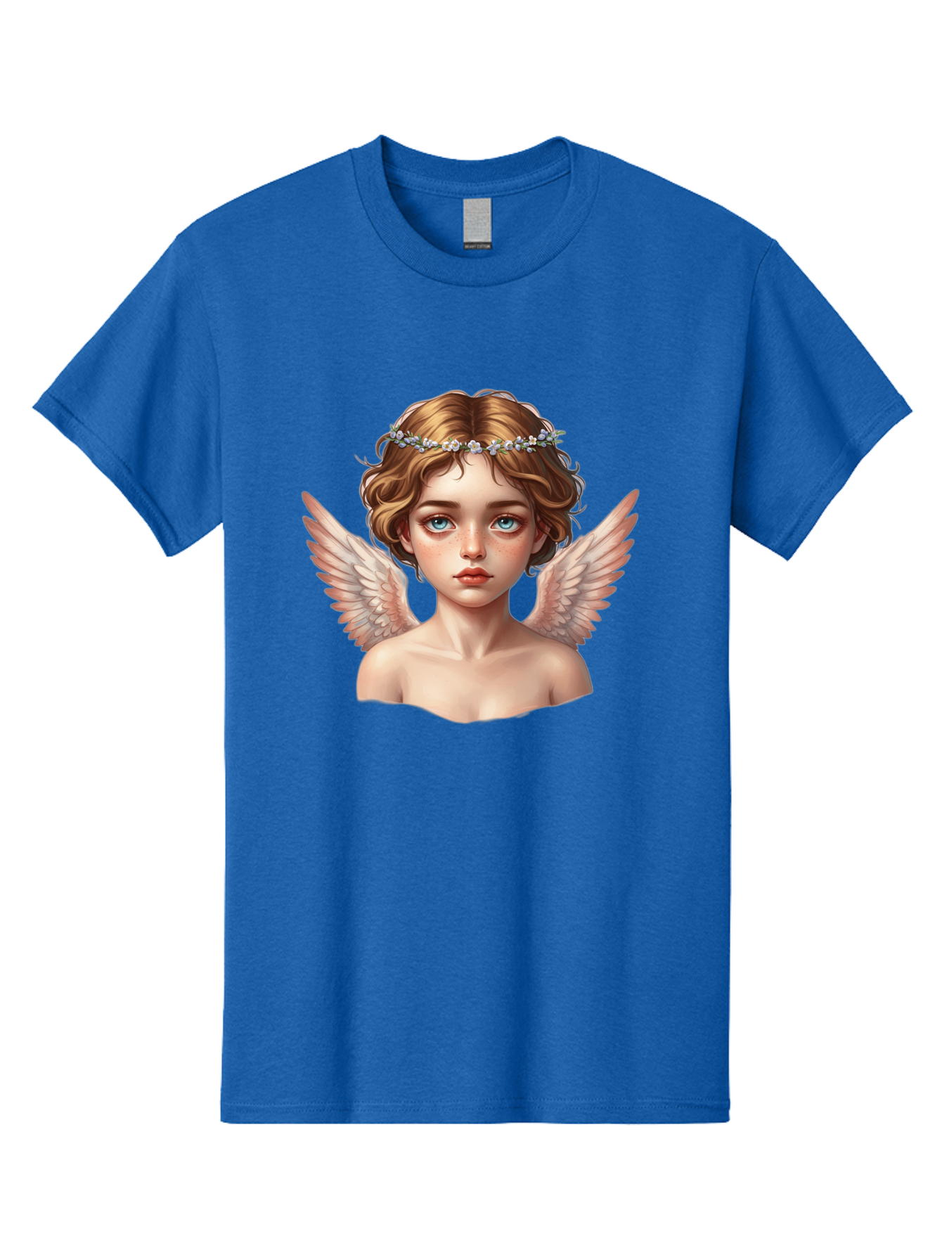 Angel-Portrait-1 Men'S Graphic Tee, 100% Cotton, Comfortable Casual Summer Wear, Machine Washable, Vintage Camera, Old Camera, Antique Camera, Black Camera, Classic Photography, Photography Equipment, Nostalgic Device, Film Camera, Camera Art Baj941