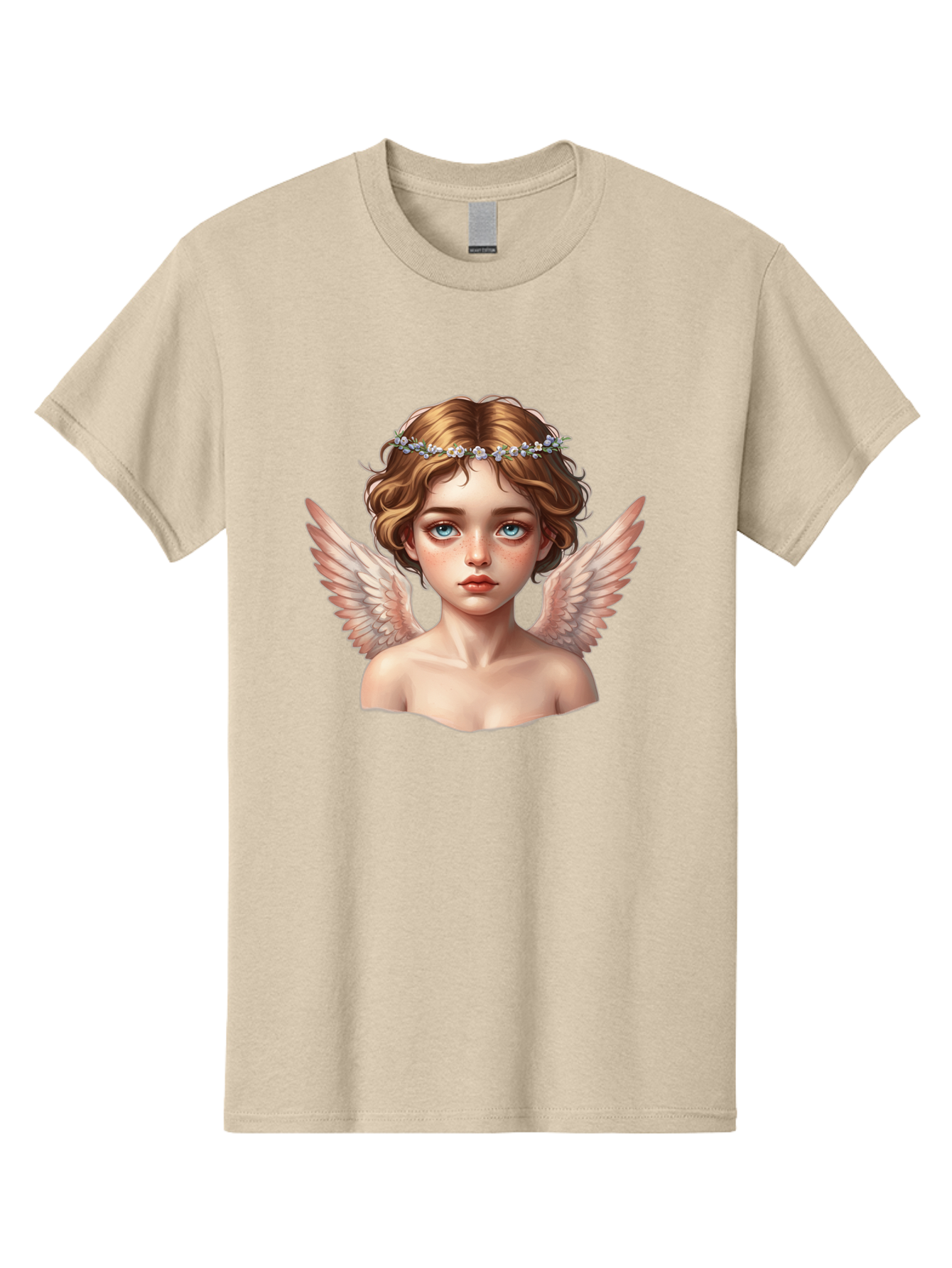 Angel-Portrait-1 Men'S Graphic Tee, 100% Cotton, Comfortable Casual Summer Wear, Machine Washable, Vintage Camera, Old Camera, Antique Camera, Black Camera, Classic Photography, Photography Equipment, Nostalgic Device, Film Camera, Camera Art Baj941