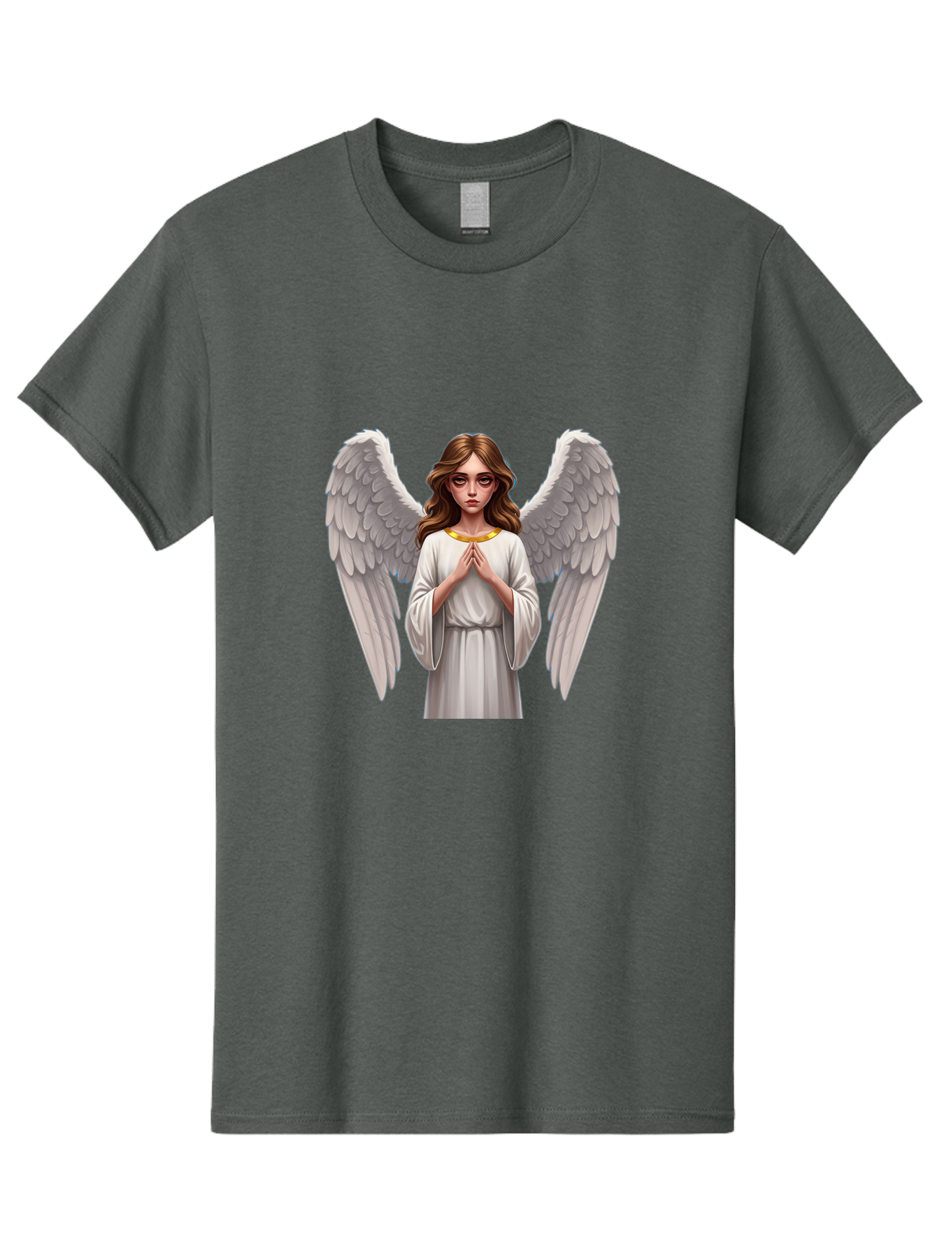 Angel-Praying Men'S Graphic Tee, 100% Cotton, Comfortable Casual Summer Wear, Machine Washable, Vintage Camera, Old Camera, Antique Camera, Black Camera, Classic Photography, Photography Equipment, Nostalgic Device, Film Camera, Camera Art Baj943