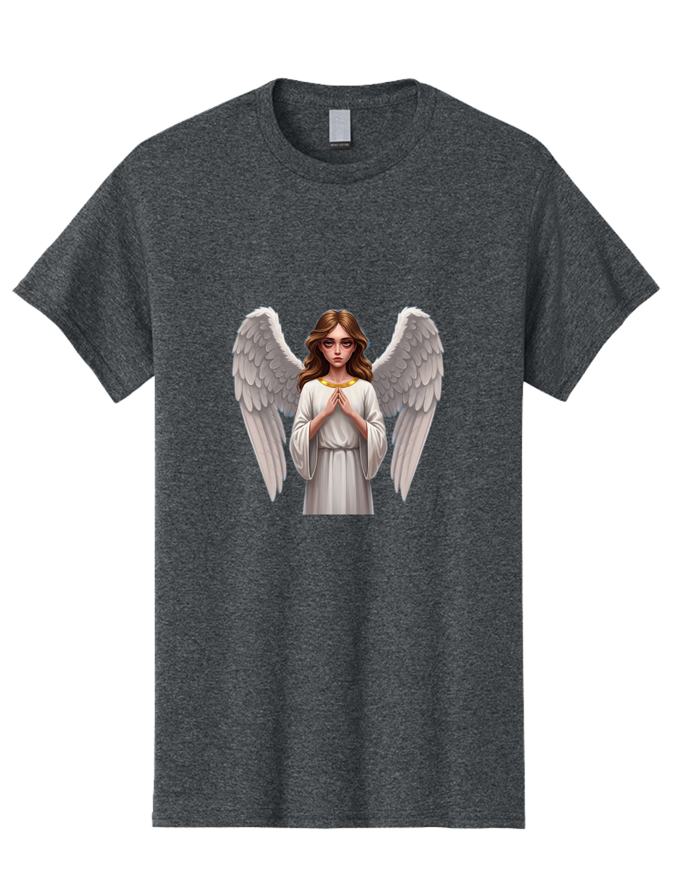 Angel-Praying Men'S Graphic Tee, 100% Cotton, Comfortable Casual Summer Wear, Machine Washable, Vintage Camera, Old Camera, Antique Camera, Black Camera, Classic Photography, Photography Equipment, Nostalgic Device, Film Camera, Camera Art Baj943