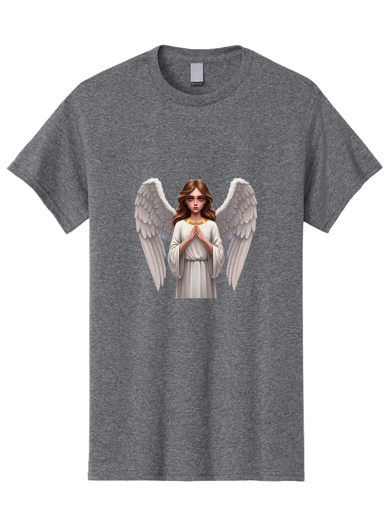 Angel-Praying Men'S Graphic Tee, 100% Cotton, Comfortable Casual Summer Wear, Machine Washable, Vintage Camera, Old Camera, Antique Camera, Black Camera, Classic Photography, Photography Equipment, Nostalgic Device, Film Camera, Camera Art Baj943