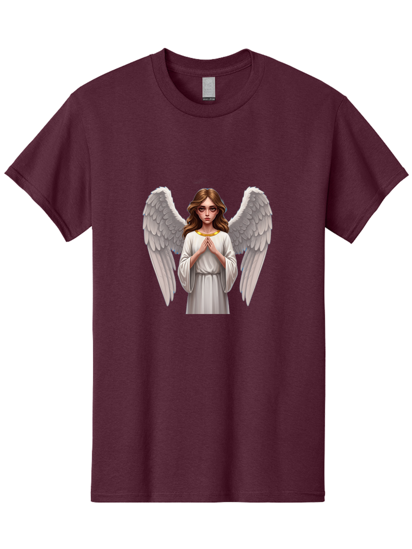 Angel-Praying Men'S Graphic Tee, 100% Cotton, Comfortable Casual Summer Wear, Machine Washable, Vintage Camera, Old Camera, Antique Camera, Black Camera, Classic Photography, Photography Equipment, Nostalgic Device, Film Camera, Camera Art Baj943