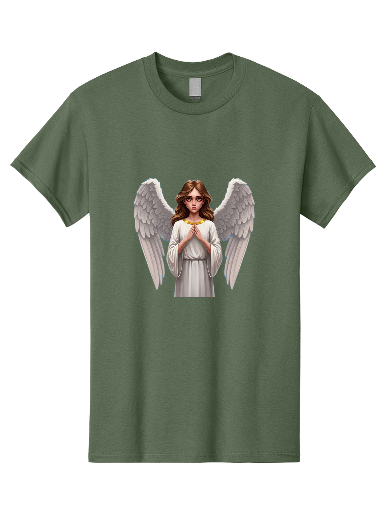 Angel-Praying Men'S Graphic Tee, 100% Cotton, Comfortable Casual Summer Wear, Machine Washable, Vintage Camera, Old Camera, Antique Camera, Black Camera, Classic Photography, Photography Equipment, Nostalgic Device, Film Camera, Camera Art Baj943
