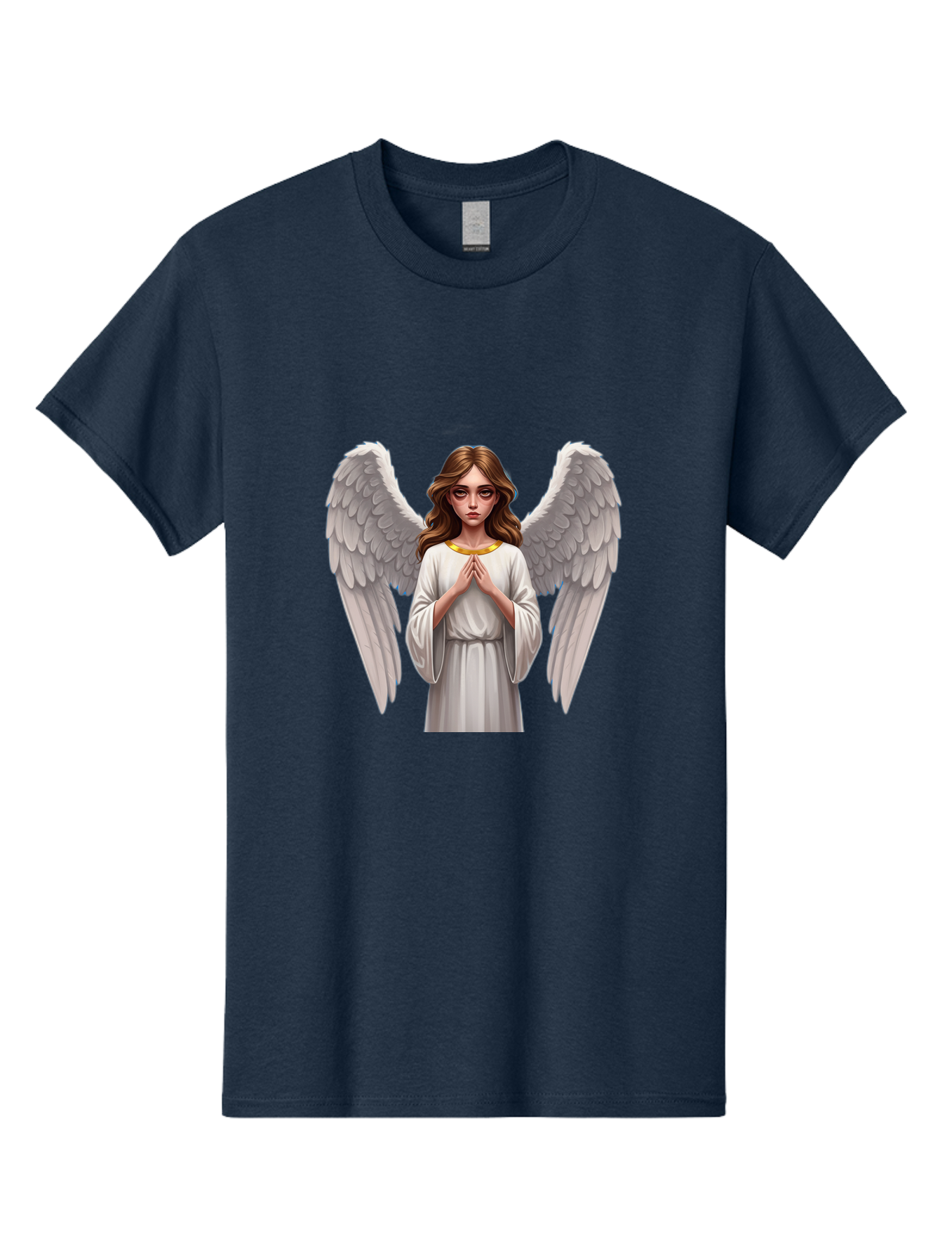Angel-Praying Men'S Graphic Tee, 100% Cotton, Comfortable Casual Summer Wear, Machine Washable, Vintage Camera, Old Camera, Antique Camera, Black Camera, Classic Photography, Photography Equipment, Nostalgic Device, Film Camera, Camera Art Baj943
