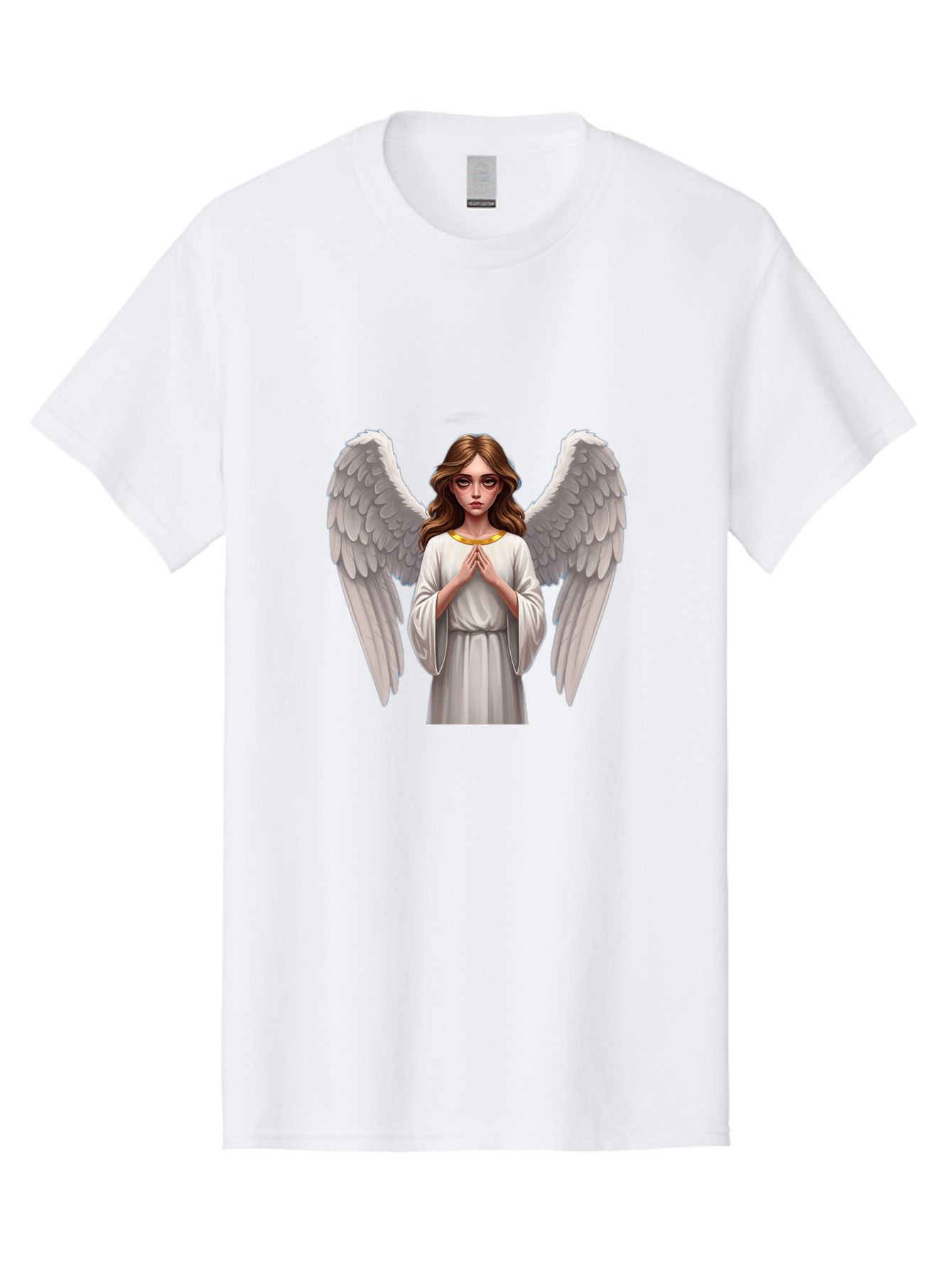 Angel-Praying Men'S Graphic Tee, 100% Cotton, Comfortable Casual Summer Wear, Machine Washable, Vintage Camera, Old Camera, Antique Camera, Black Camera, Classic Photography, Photography Equipment, Nostalgic Device, Film Camera, Camera Art Baj943