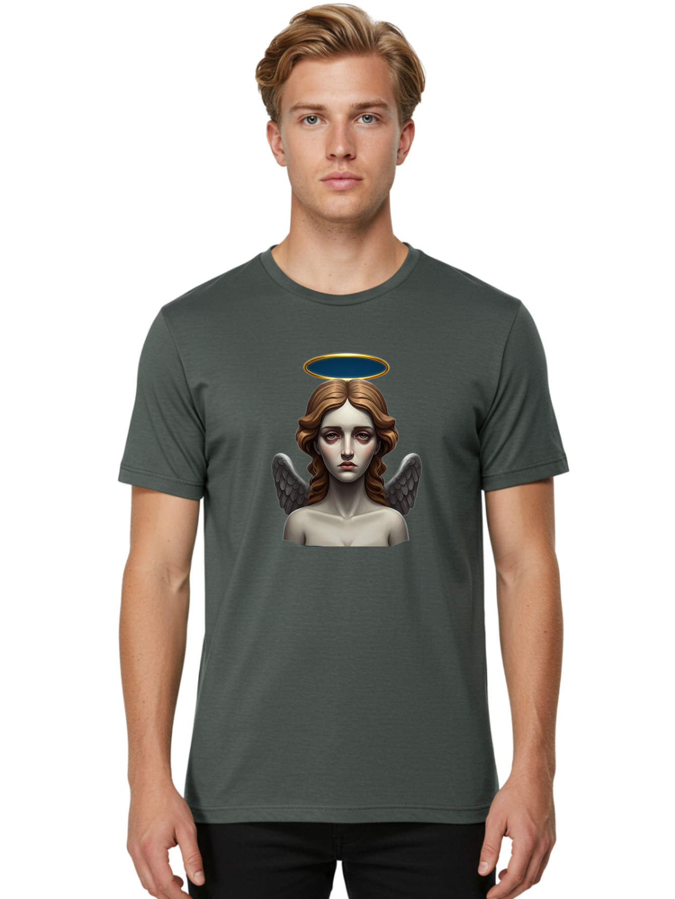 Angel-Statue Men'S Graphic Tee, 100% Cotton, Comfortable Casual Summer Wear, Machine Washable, Vintage Camera, Old Camera, Antique Camera, Black Camera, Classic Photography, Photography Equipment, Nostalgic Device, Film Camera, Camera Art Baj944