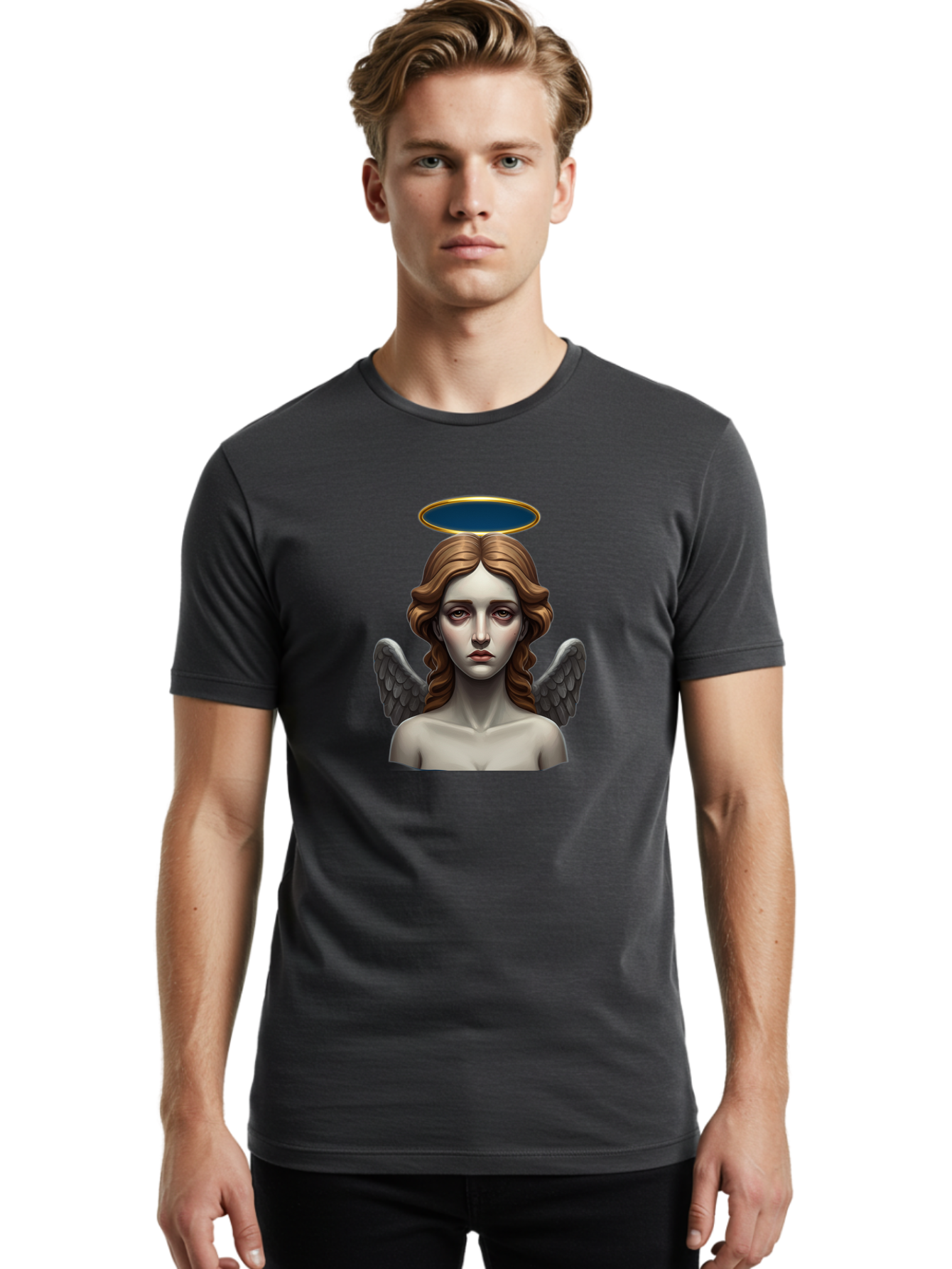 Angel-Statue Men'S Graphic Tee, 100% Cotton, Comfortable Casual Summer Wear, Machine Washable, Vintage Camera, Old Camera, Antique Camera, Black Camera, Classic Photography, Photography Equipment, Nostalgic Device, Film Camera, Camera Art Baj944