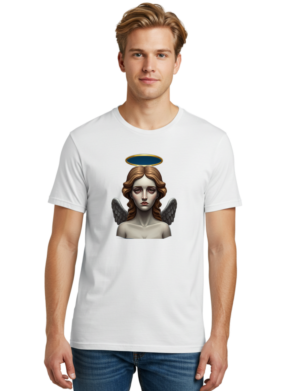 Angel-Statue Men'S Graphic Tee, 100% Cotton, Comfortable Casual Summer Wear, Machine Washable, Vintage Camera, Old Camera, Antique Camera, Black Camera, Classic Photography, Photography Equipment, Nostalgic Device, Film Camera, Camera Art Baj944