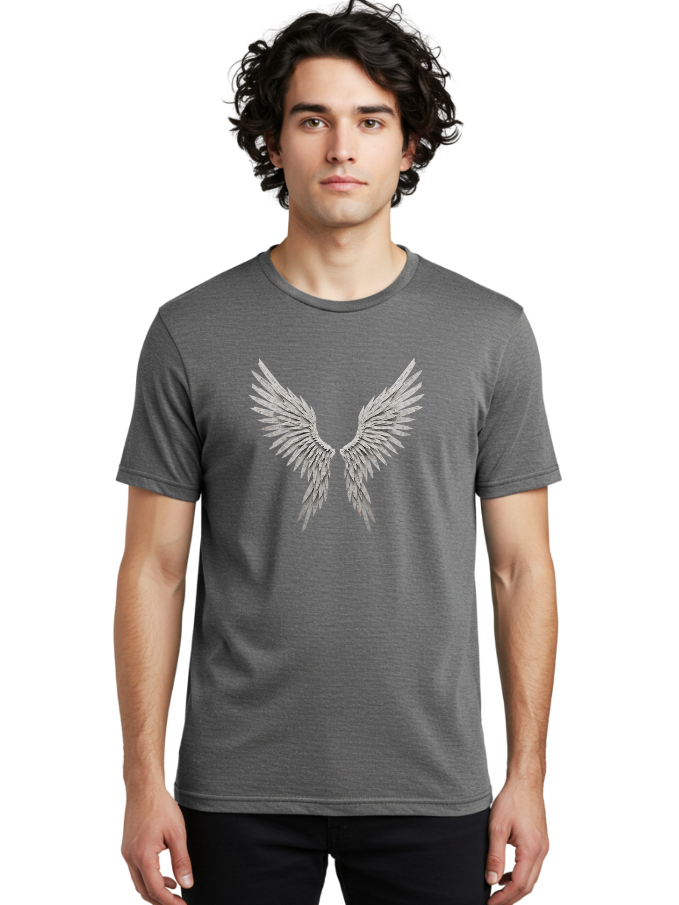 Angel-Wings-1 Men'S Graphic Tee, 100% Cotton, Comfortable Casual Summer Wear, Machine Washable, Vintage Camera, Old Camera, Antique Camera, Black Camera, Classic Photography, Photography Equipment, Nostalgic Device, Film Camera, Camera Art Baj945