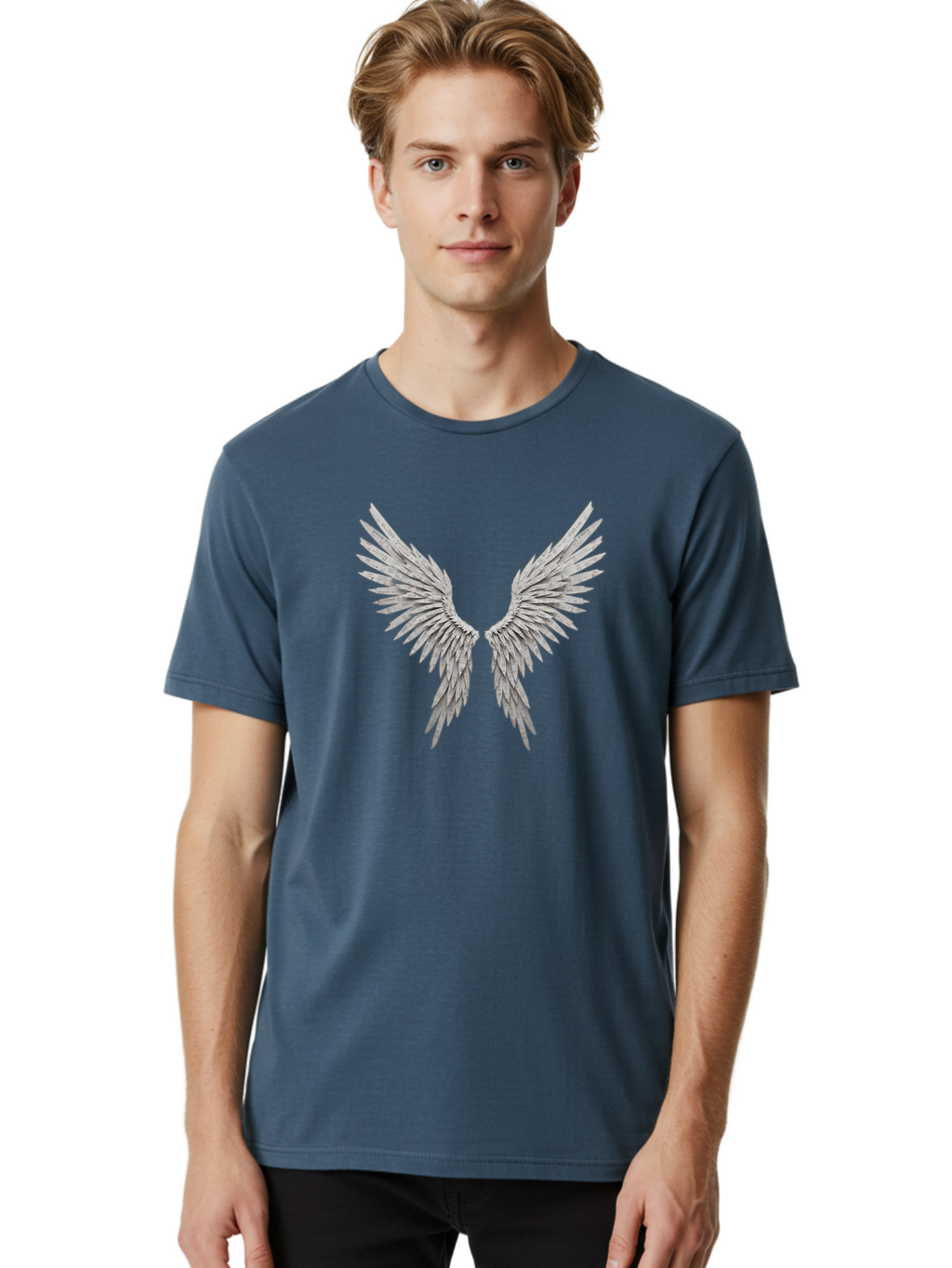 Angel-Wings-1 Men'S Graphic Tee, 100% Cotton, Comfortable Casual Summer Wear, Machine Washable, Vintage Camera, Old Camera, Antique Camera, Black Camera, Classic Photography, Photography Equipment, Nostalgic Device, Film Camera, Camera Art Baj945