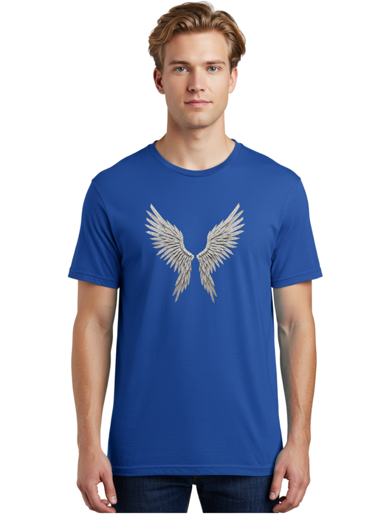 Angel-Wings-1 Men'S Graphic Tee, 100% Cotton, Comfortable Casual Summer Wear, Machine Washable, Vintage Camera, Old Camera, Antique Camera, Black Camera, Classic Photography, Photography Equipment, Nostalgic Device, Film Camera, Camera Art Baj945
