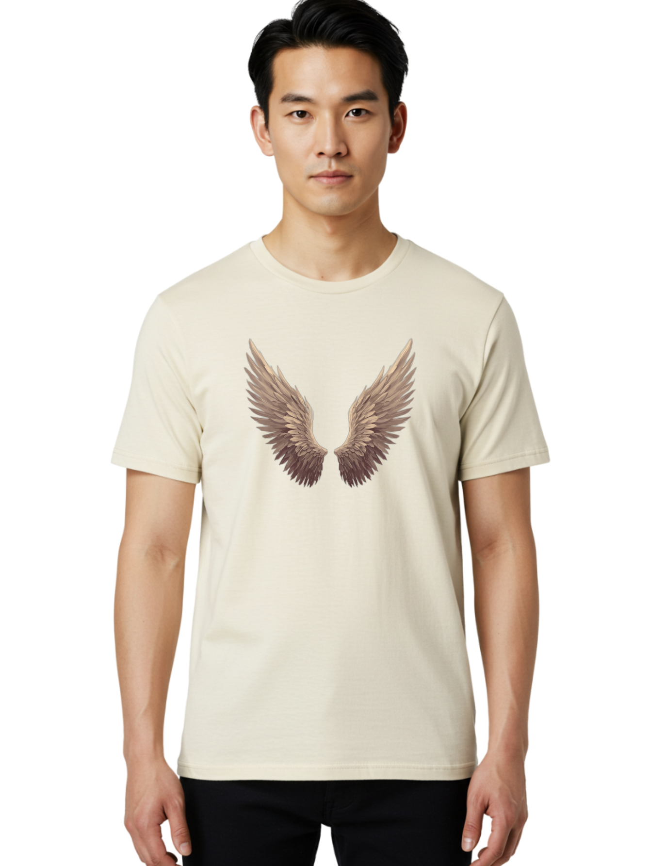 Angel-Wings-2 Men'S Graphic Tee, 100% Cotton, Comfortable Casual Summer Wear, Machine Washable, Vintage Camera, Old Camera, Antique Camera, Black Camera, Classic Photography, Photography Equipment, Nostalgic Device, Film Camera, Camera Art Baj946