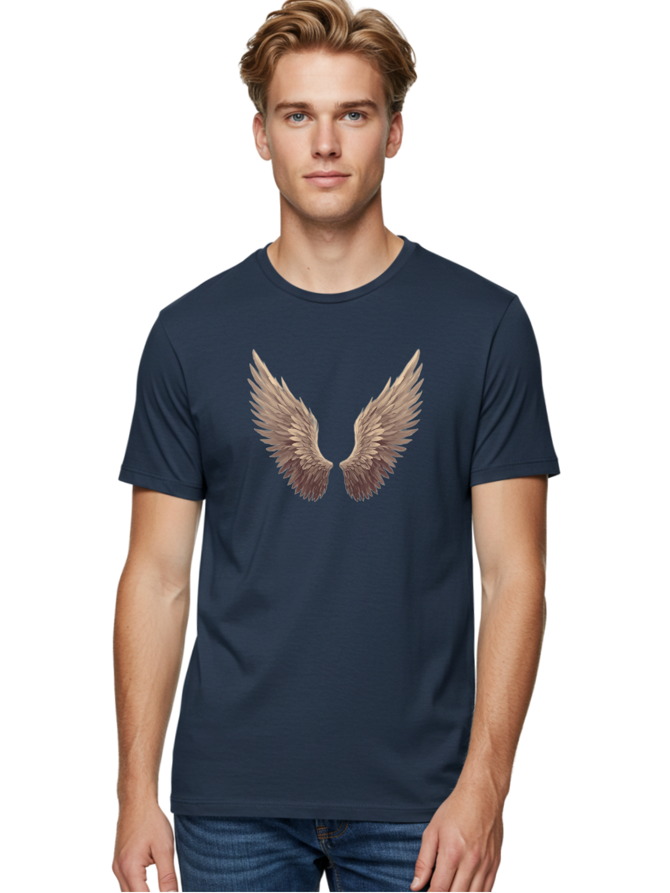 Angel-Wings-2 Men'S Graphic Tee, 100% Cotton, Comfortable Casual Summer Wear, Machine Washable, Vintage Camera, Old Camera, Antique Camera, Black Camera, Classic Photography, Photography Equipment, Nostalgic Device, Film Camera, Camera Art Baj946