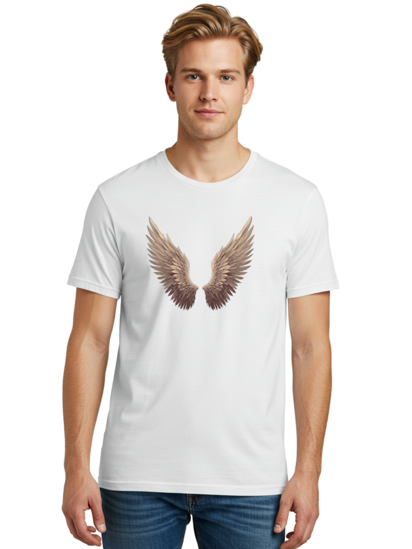 Angel-Wings-2 Men'S Graphic Tee, 100% Cotton, Comfortable Casual Summer Wear, Machine Washable, Vintage Camera, Old Camera, Antique Camera, Black Camera, Classic Photography, Photography Equipment, Nostalgic Device, Film Camera, Camera Art Baj946