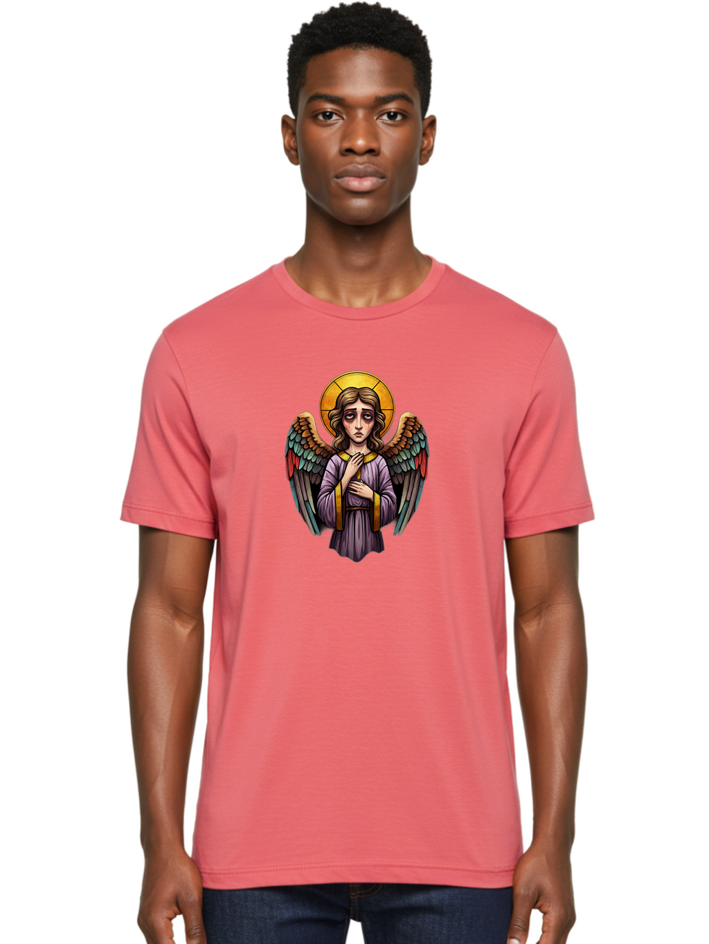Angel Men'S Graphic Tee, 100% Cotton, Comfortable Casual Summer Wear, Machine Washable, Vintage Camera, Old Camera, Antique Camera, Black Camera, Classic Photography, Photography Equipment, Nostalgic Device, Film Camera, Camera Art Baj949