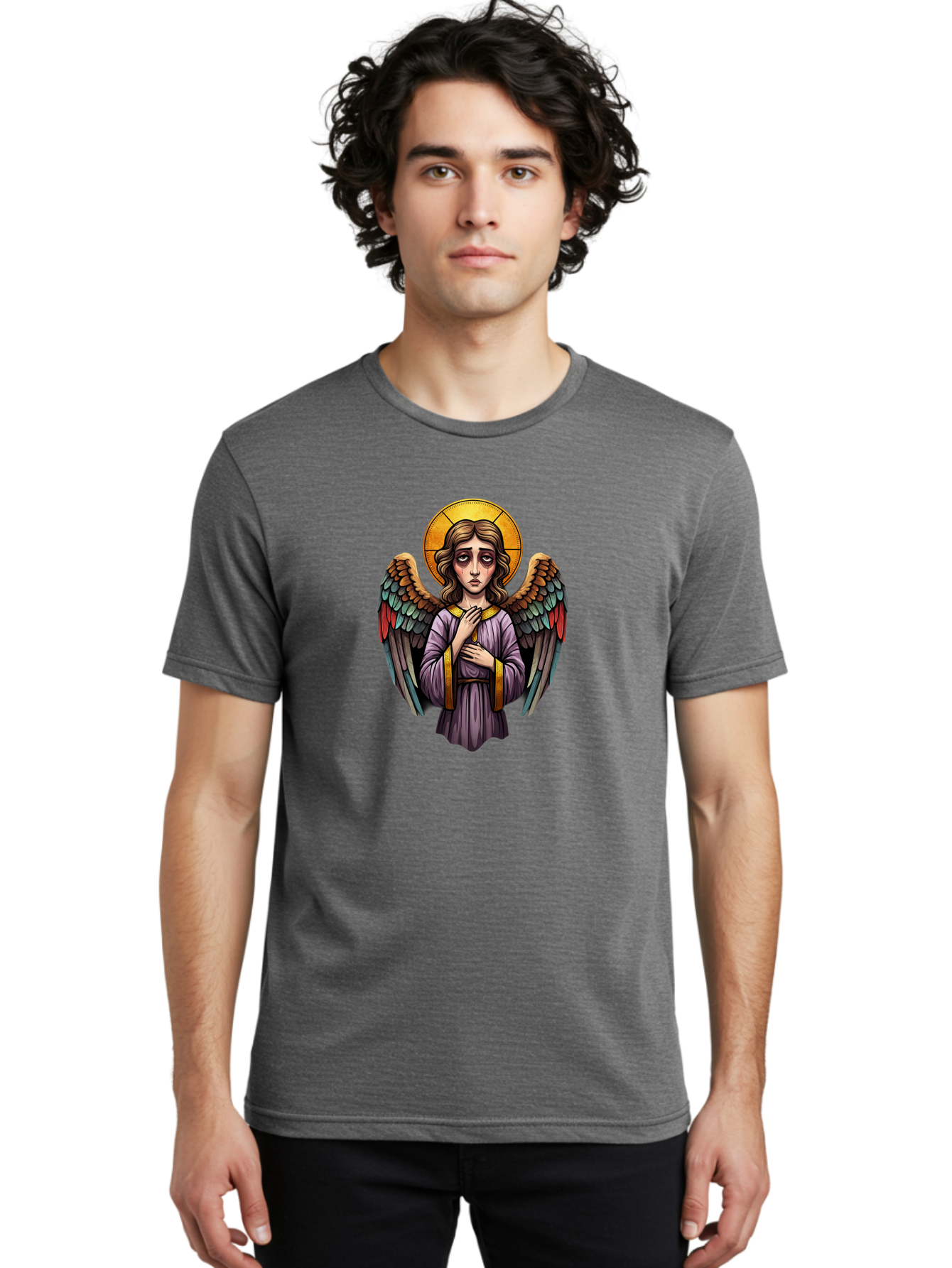 Angel Men'S Graphic Tee, 100% Cotton, Comfortable Casual Summer Wear, Machine Washable, Vintage Camera, Old Camera, Antique Camera, Black Camera, Classic Photography, Photography Equipment, Nostalgic Device, Film Camera, Camera Art Baj949