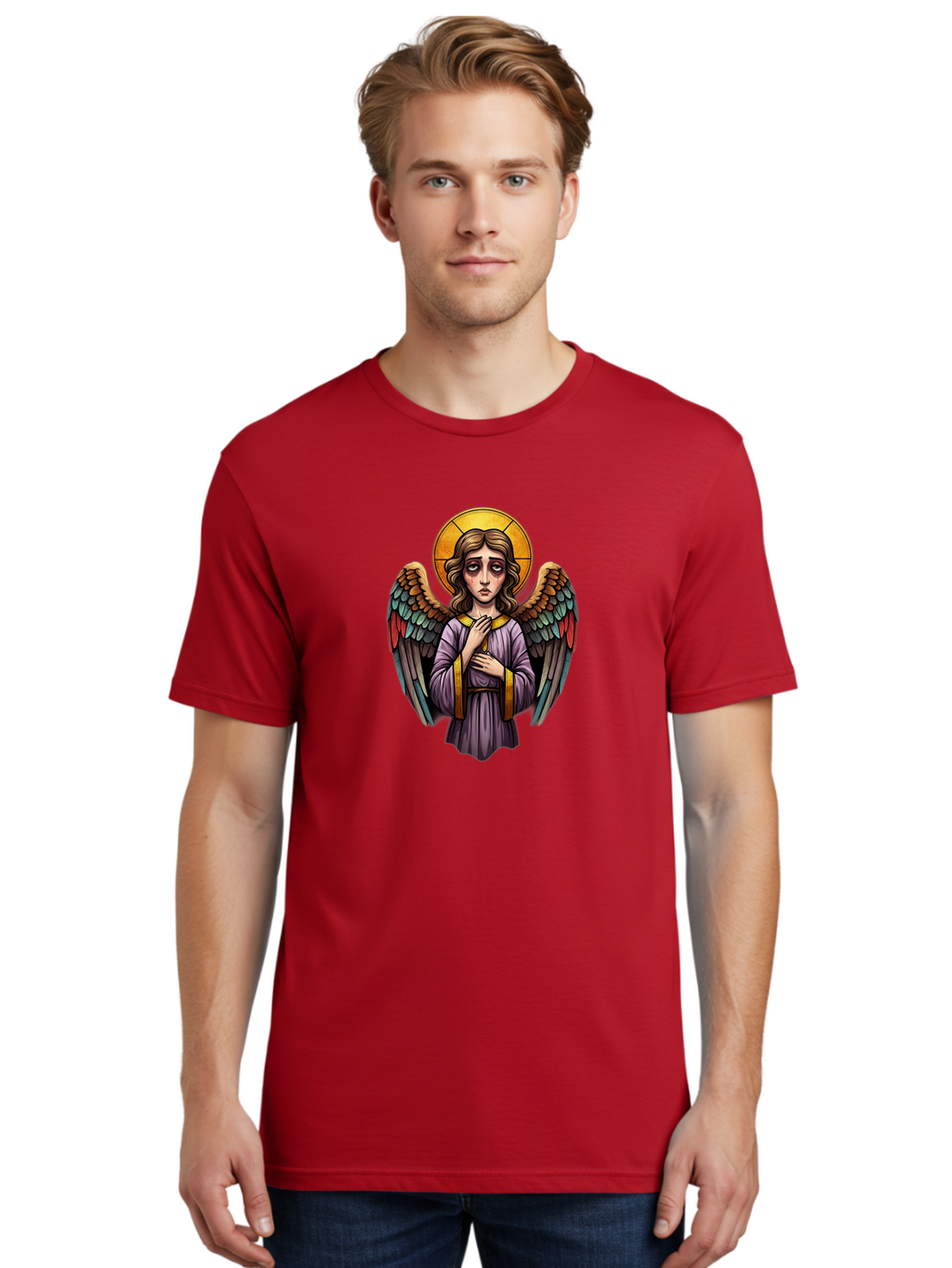 Angel Men'S Graphic Tee, 100% Cotton, Comfortable Casual Summer Wear, Machine Washable, Vintage Camera, Old Camera, Antique Camera, Black Camera, Classic Photography, Photography Equipment, Nostalgic Device, Film Camera, Camera Art Baj949