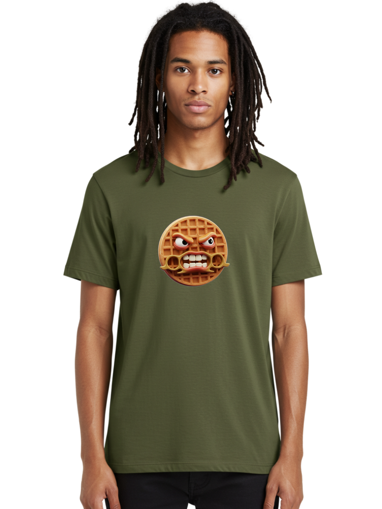 Angry-Face-Waffle Men'S Graphic Tee, 100% Cotton, Comfortable Casual Summer Wear, Machine Washable, Vintage Camera, Old Camera, Antique Camera, Black Camera, Classic Photography, Photography Equipment, Nostalgic Device, Film Camera, Camera Art Baj953