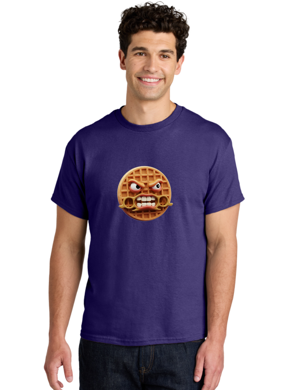 Angry-Face-Waffle Men'S Graphic Tee, 100% Cotton, Comfortable Casual Summer Wear, Machine Washable, Vintage Camera, Old Camera, Antique Camera, Black Camera, Classic Photography, Photography Equipment, Nostalgic Device, Film Camera, Camera Art Baj953