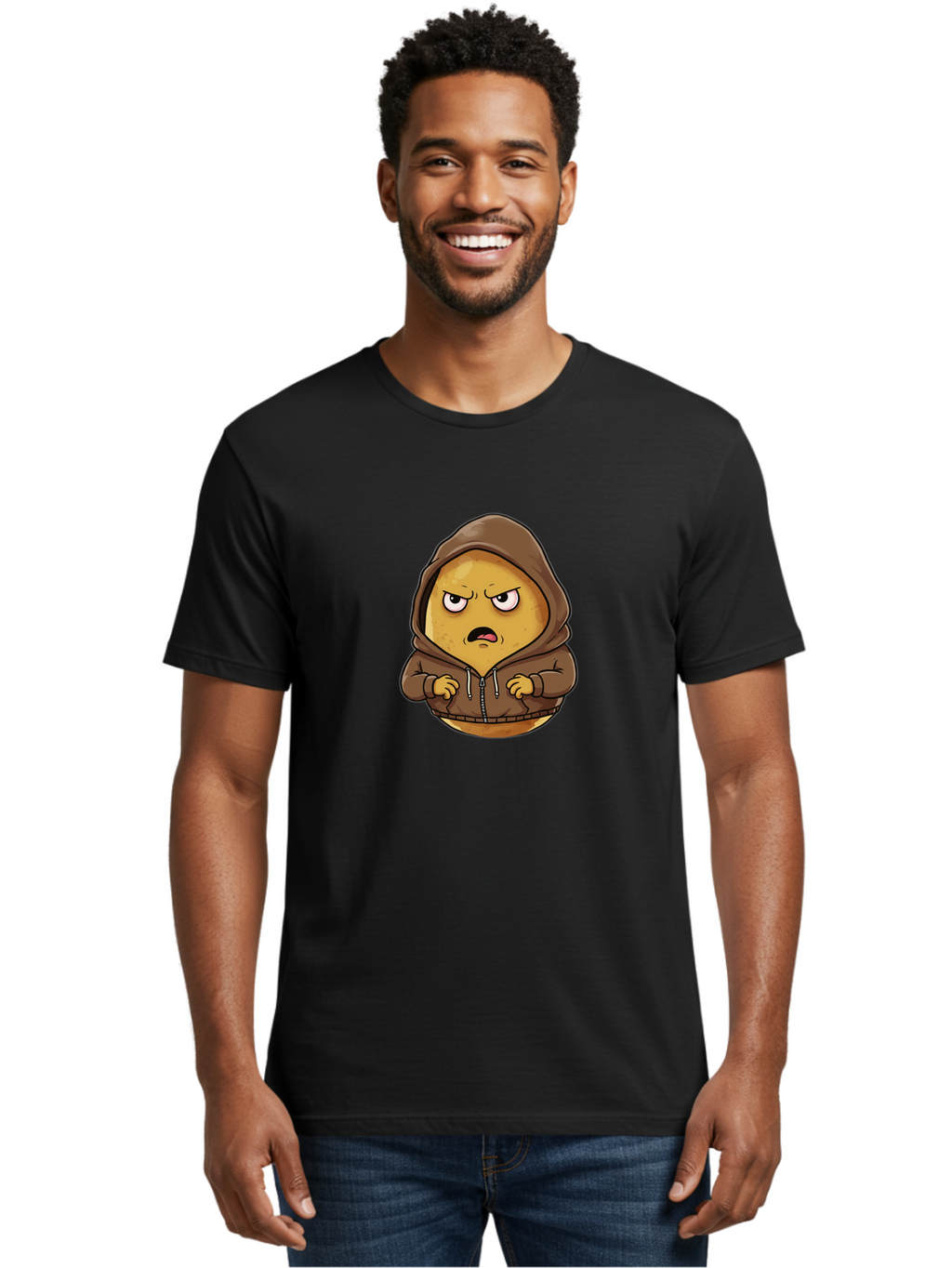Angry-Potato-1 Men'S Graphic Tee, 100% Cotton, Comfortable Casual Summer Wear, Machine Washable, Vintage Camera, Old Camera, Antique Camera, Black Camera, Classic Photography, Photography Equipment, Nostalgic Device, Film Camera, Camera Art Baj959