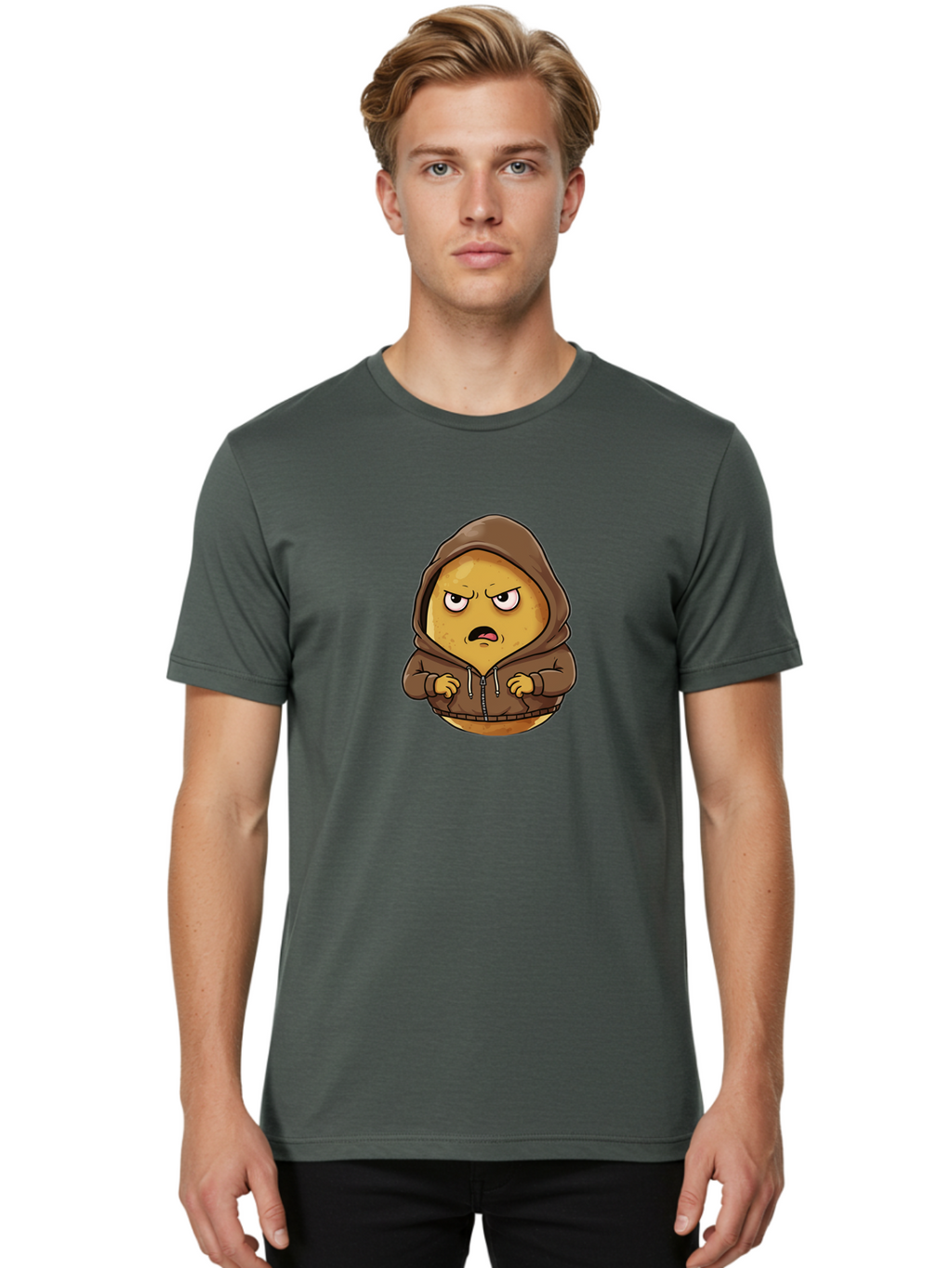 Angry-Potato-1 Men'S Graphic Tee, 100% Cotton, Comfortable Casual Summer Wear, Machine Washable, Vintage Camera, Old Camera, Antique Camera, Black Camera, Classic Photography, Photography Equipment, Nostalgic Device, Film Camera, Camera Art Baj959