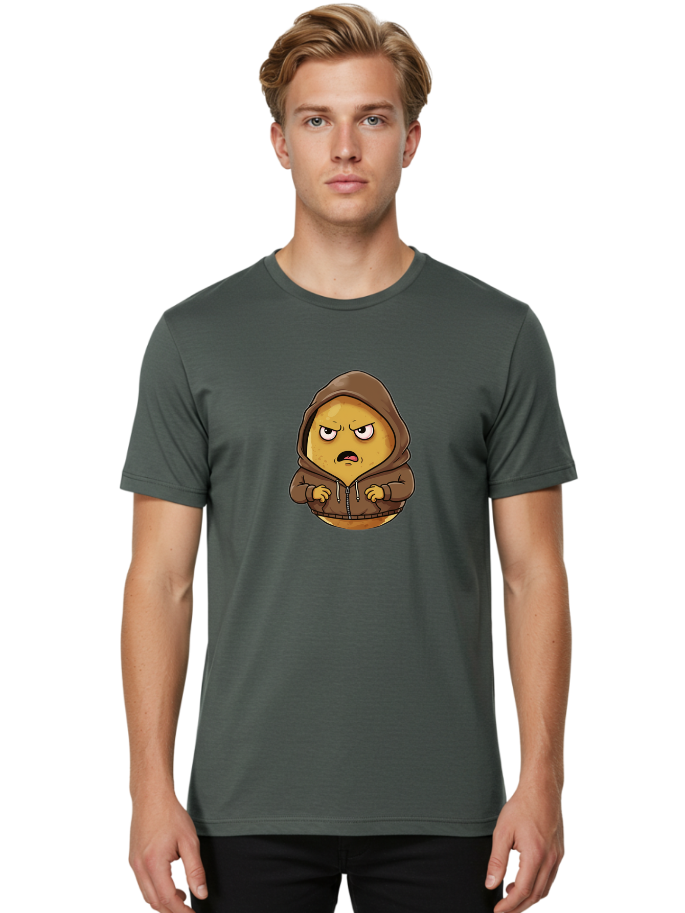 Angry-Potato-1 Men'S Graphic Tee, 100% Cotton, Comfortable Casual Summer Wear, Machine Washable, Vintage Camera, Old Camera, Antique Camera, Black Camera, Classic Photography, Photography Equipment, Nostalgic Device, Film Camera, Camera Art Baj959