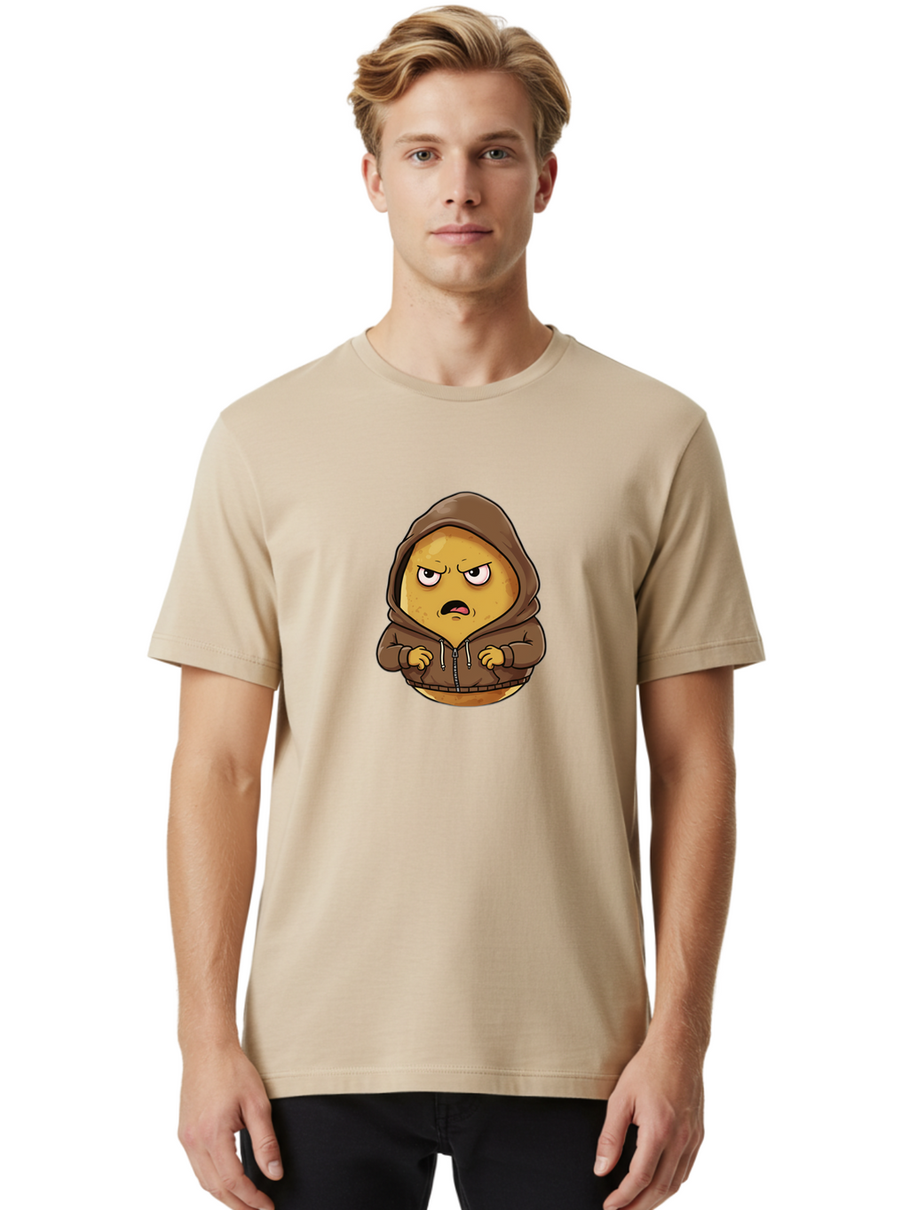 Angry-Potato-1 Men'S Graphic Tee, 100% Cotton, Comfortable Casual Summer Wear, Machine Washable, Vintage Camera, Old Camera, Antique Camera, Black Camera, Classic Photography, Photography Equipment, Nostalgic Device, Film Camera, Camera Art Baj959