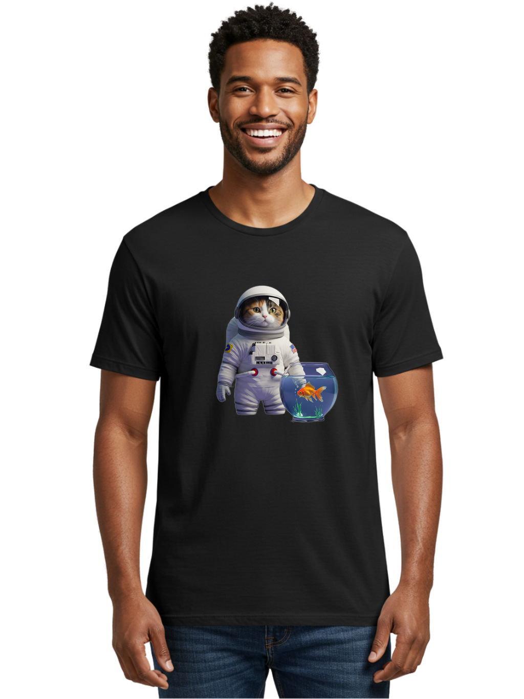 Astronaut-Cat-1 Men'S Graphic Tee, 100% Cotton, Comfortable Casual Summer Wear, Machine Washable, Vintage Camera, Old Camera, Antique Camera, Black Camera, Classic Photography, Photography Equipment, Nostalgic Device, Film Camera, Camera Art Baj962